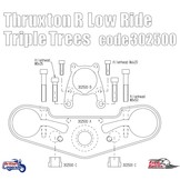 Té de Fourche de Rabaissement pour Thruxton R/RS