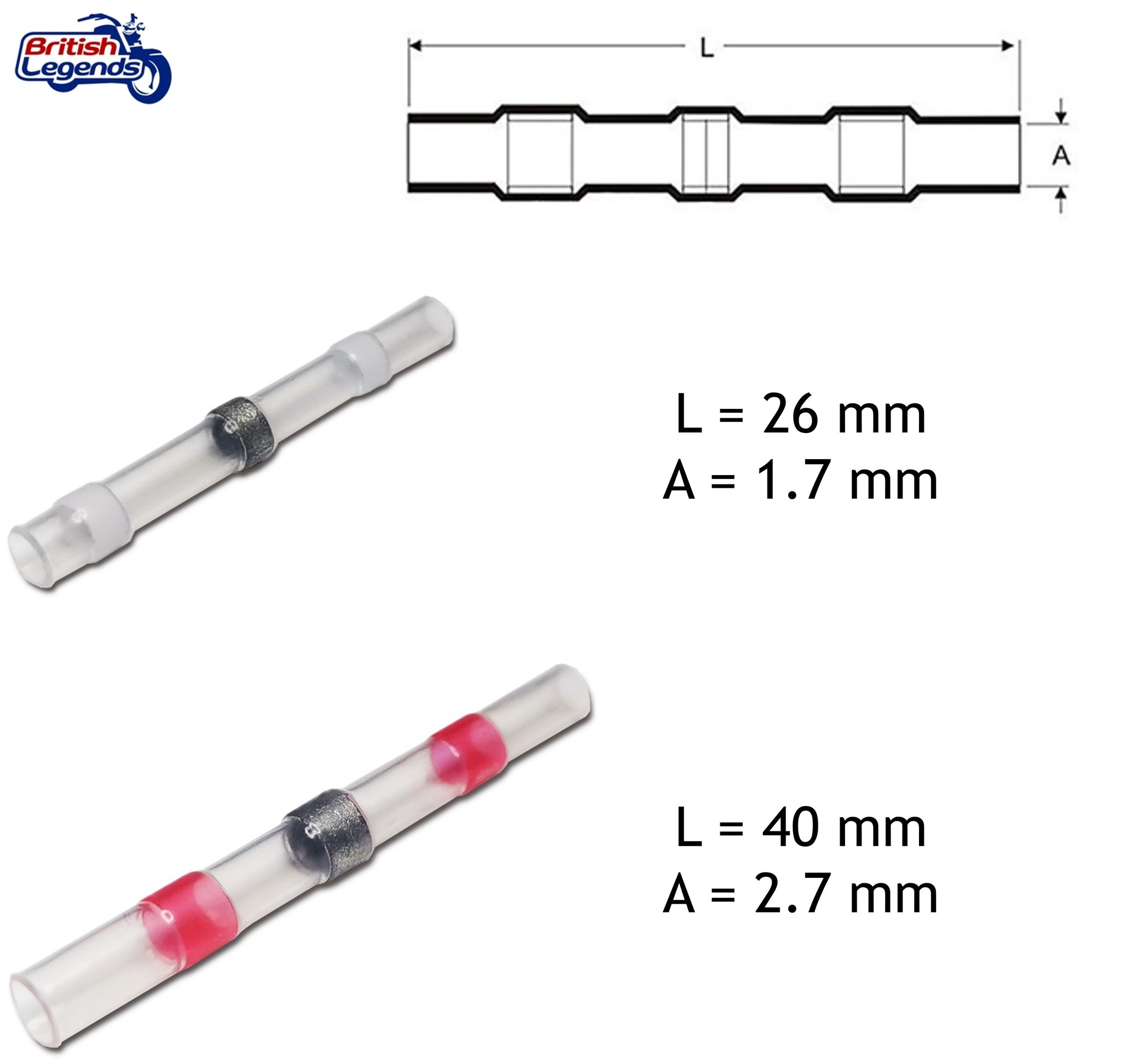 6 Gaines Thermo-rétractables étanches Zenitech - 0,5 à 1,5mm², Bleu, Réparation Câbles électriques Facile