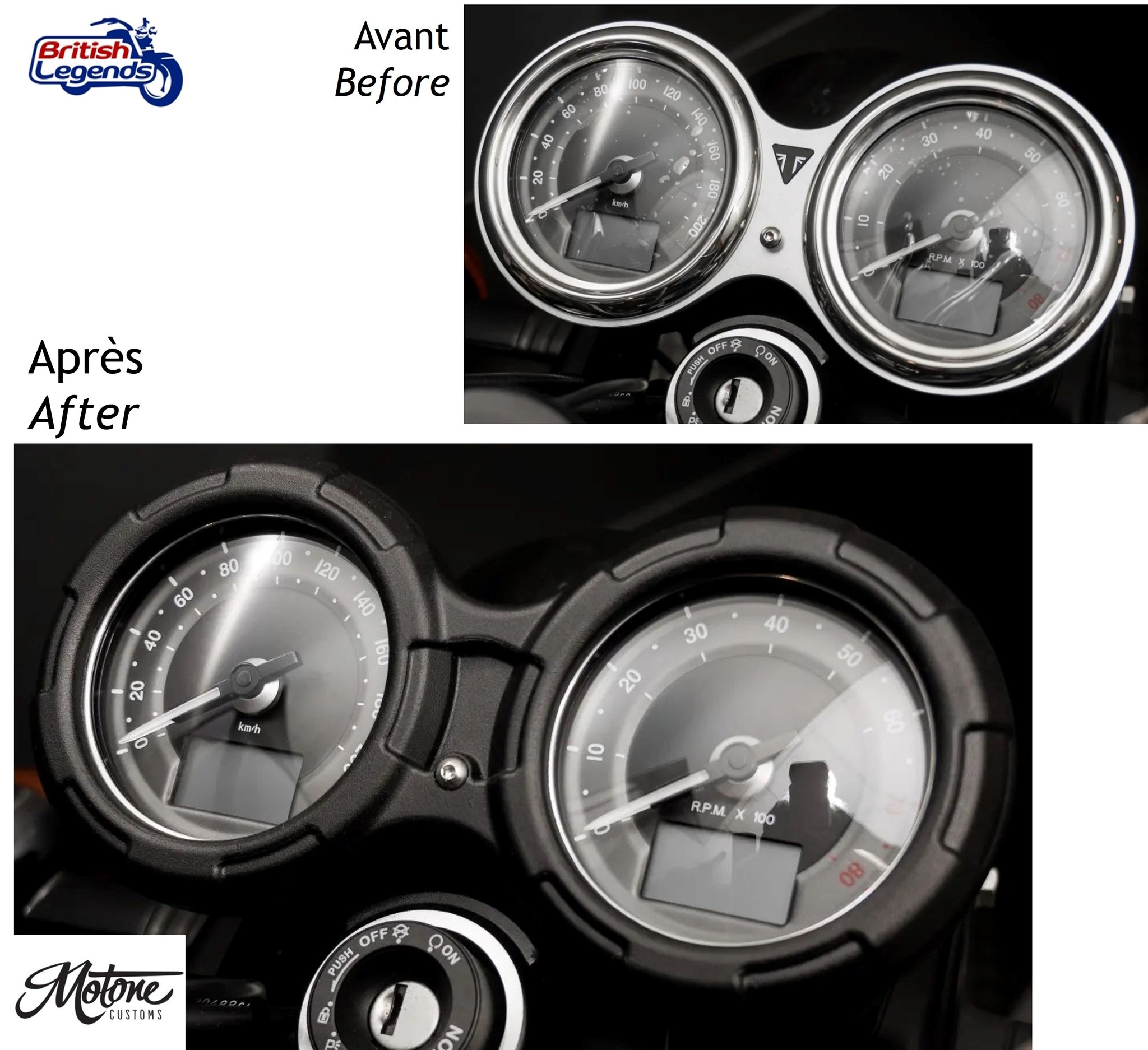 Enjoliveur de Compteurs Noir (Aluminium)