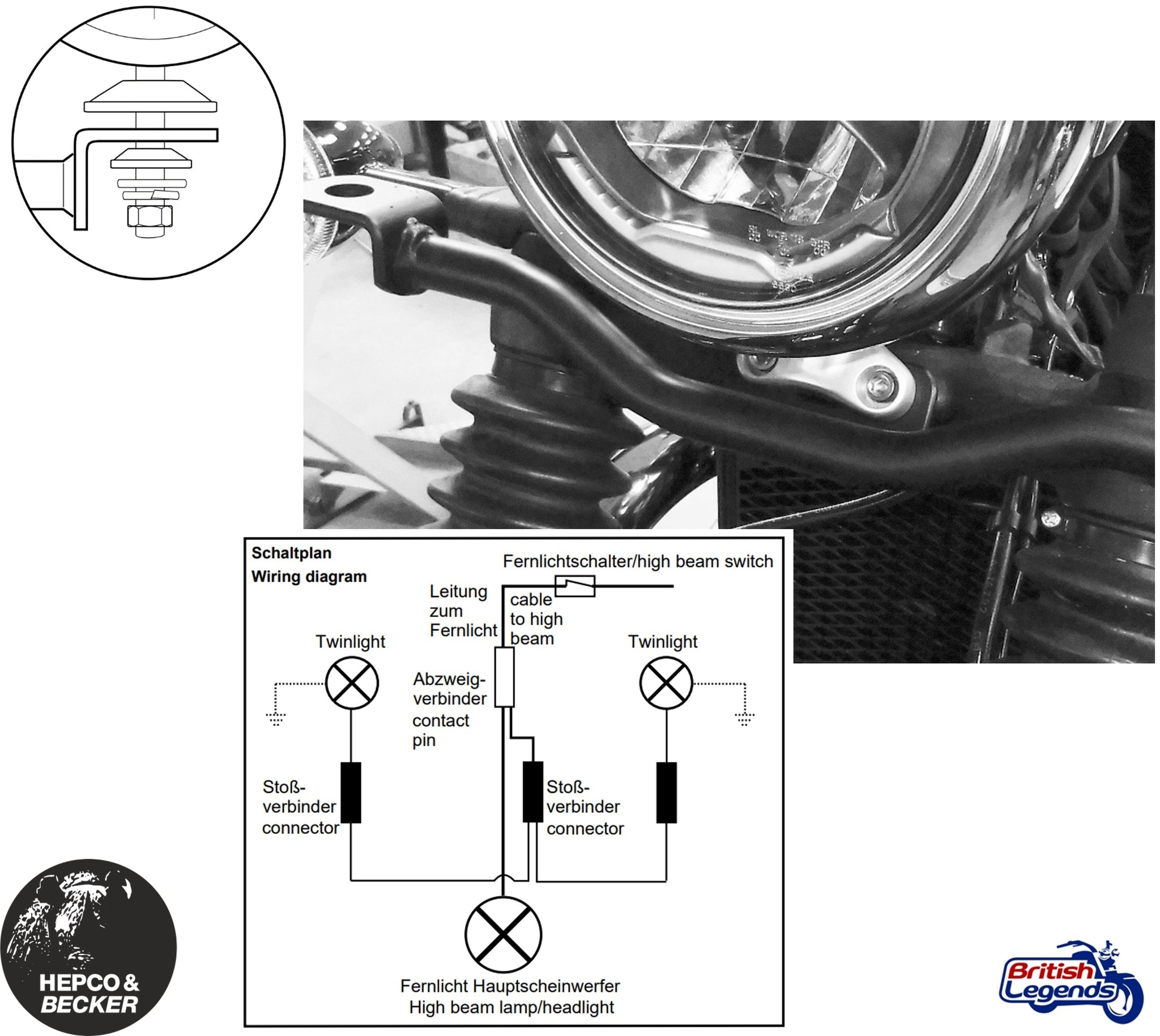 Additional High-Beams 2x 55W for Speedmaster 1200
