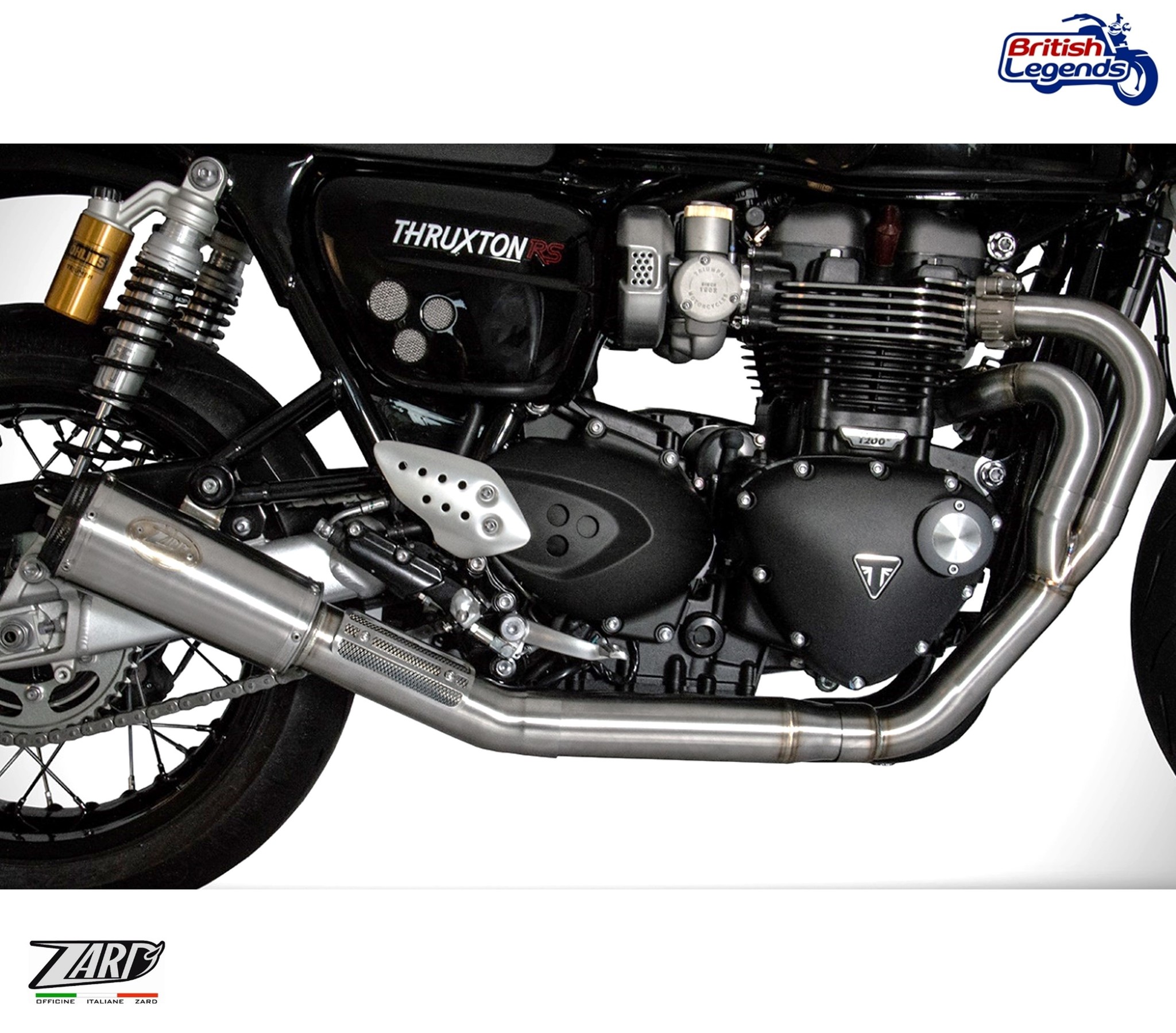 Zard 2-into-1 Exhaust for Thruxton RS & Speed Twin