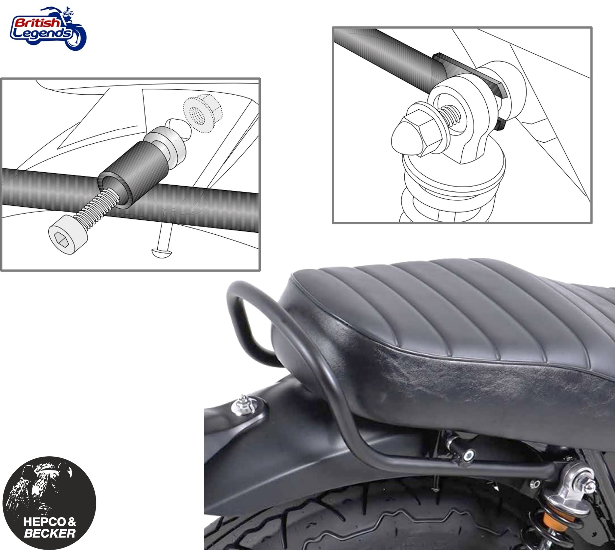 Manija de Pasajero para Kawasaki W800 (2019+)