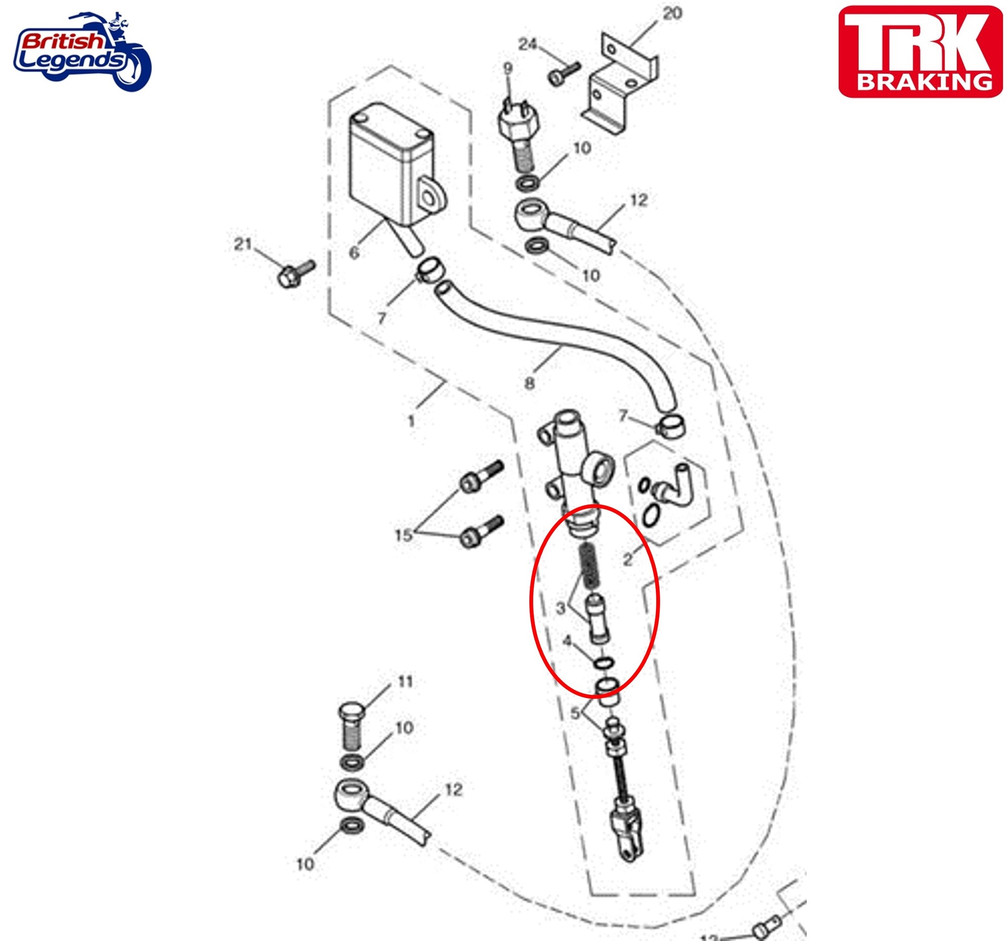Kit de Rénovation de Maitre-Cylindre pour Triumph