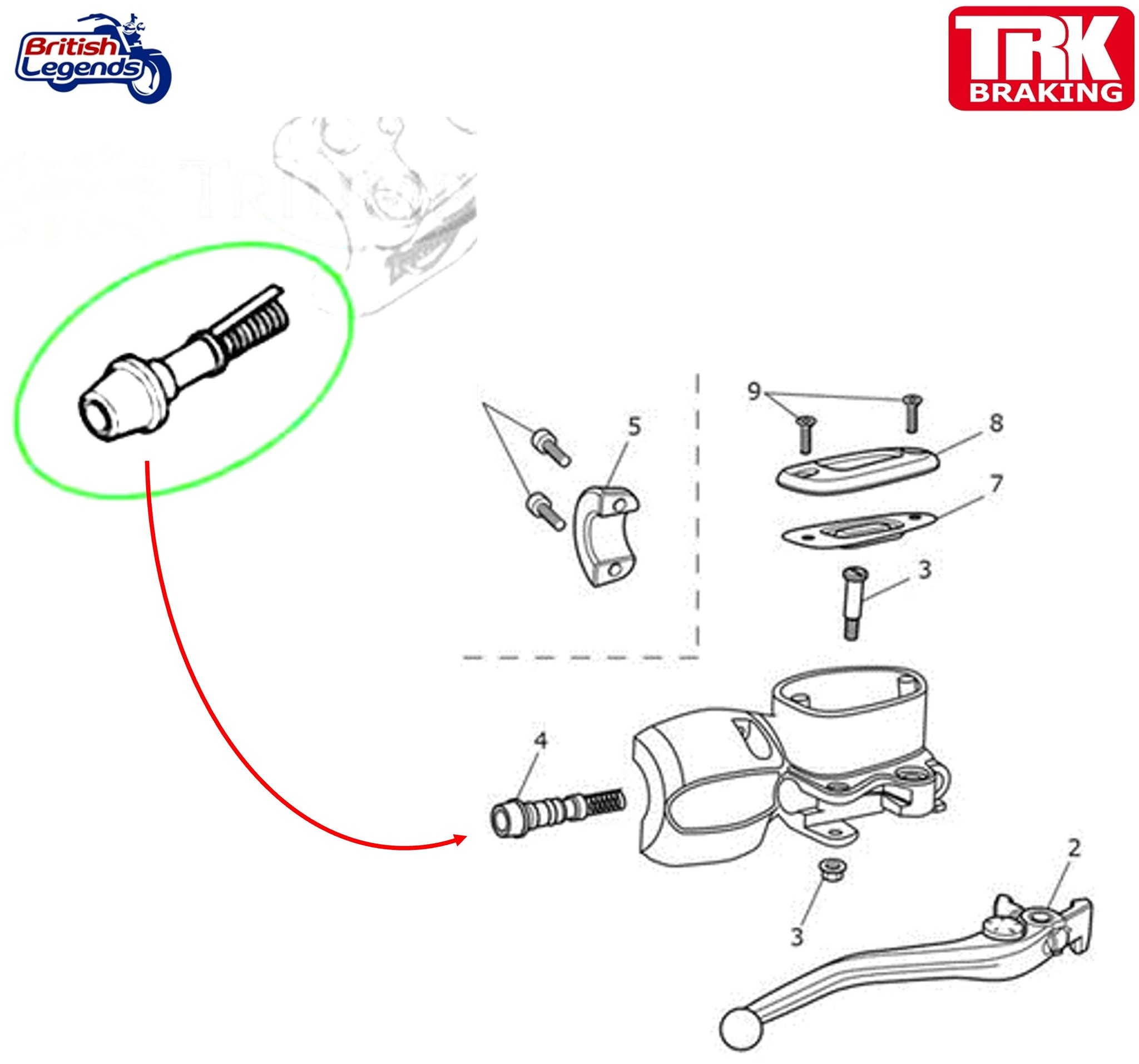 Kit de Rénovation de Maitre-Cylindre pour Triumph