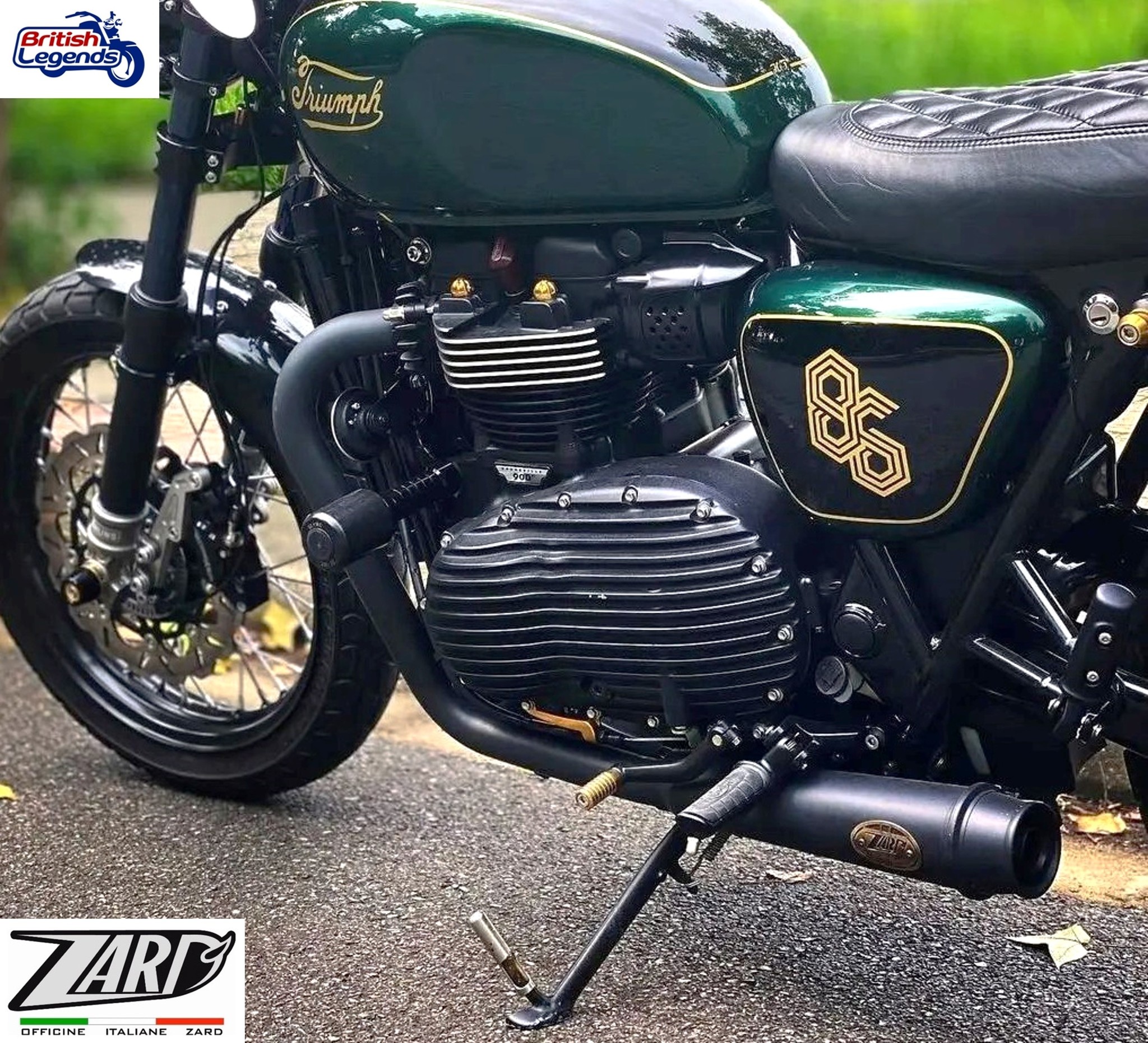 Zard 2-into-2 Exhaust System for Triumph Bonneville