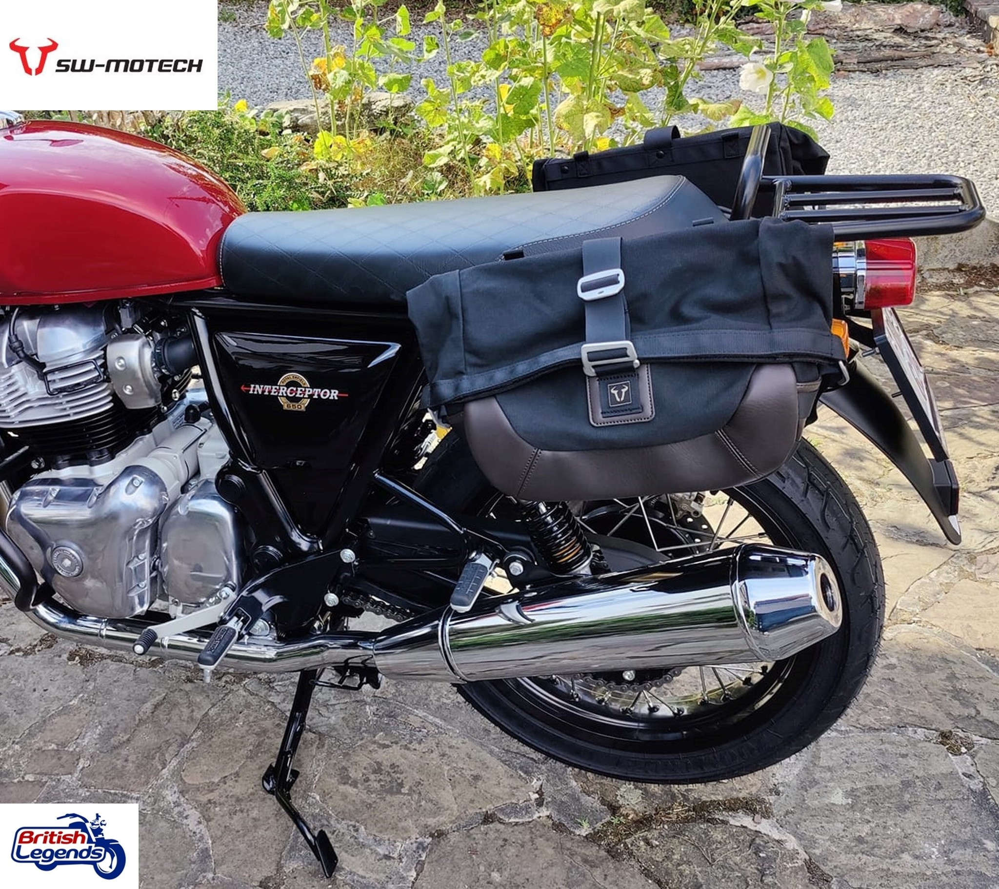 Bolsa Laterale + Soporte para Royal-Enfield