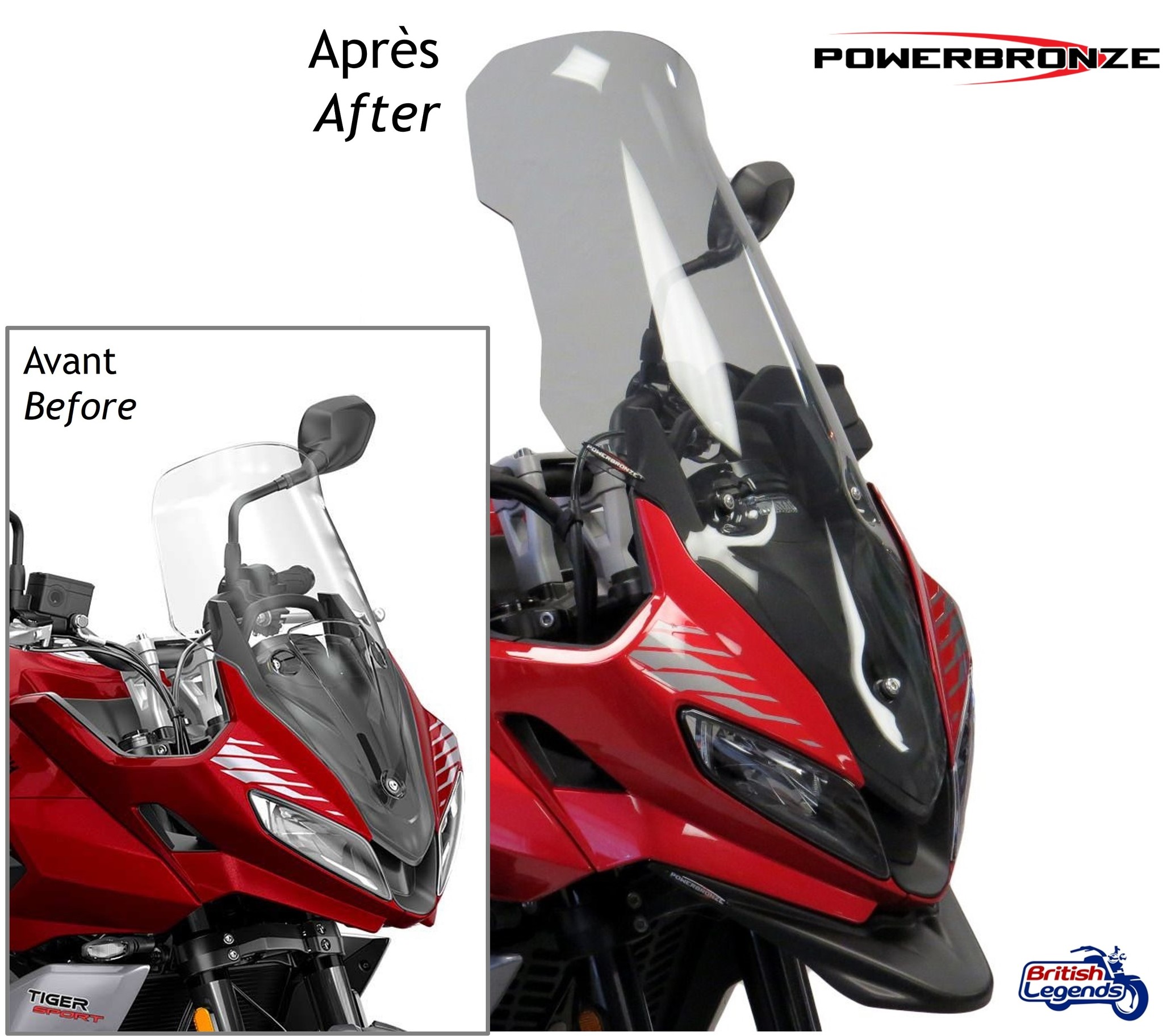 High Touring Screen for Tiger Sport 660