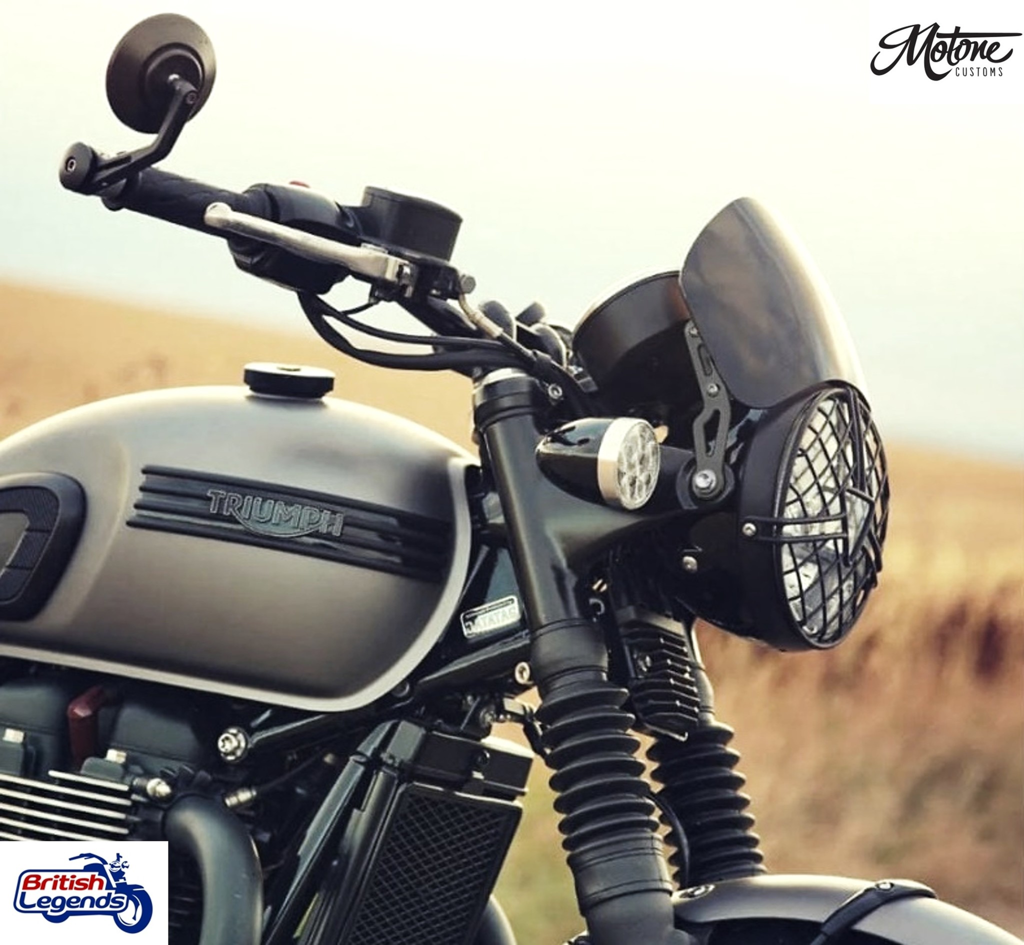 Parabrisas de aluminio para Triumph Twins