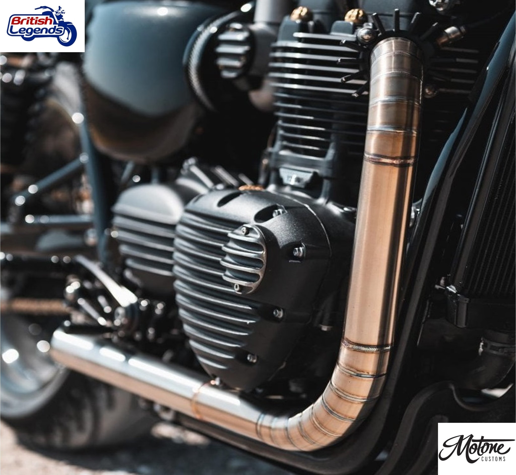 Ligne Inox Nautilus 2-en-2 pour Triumph Twins