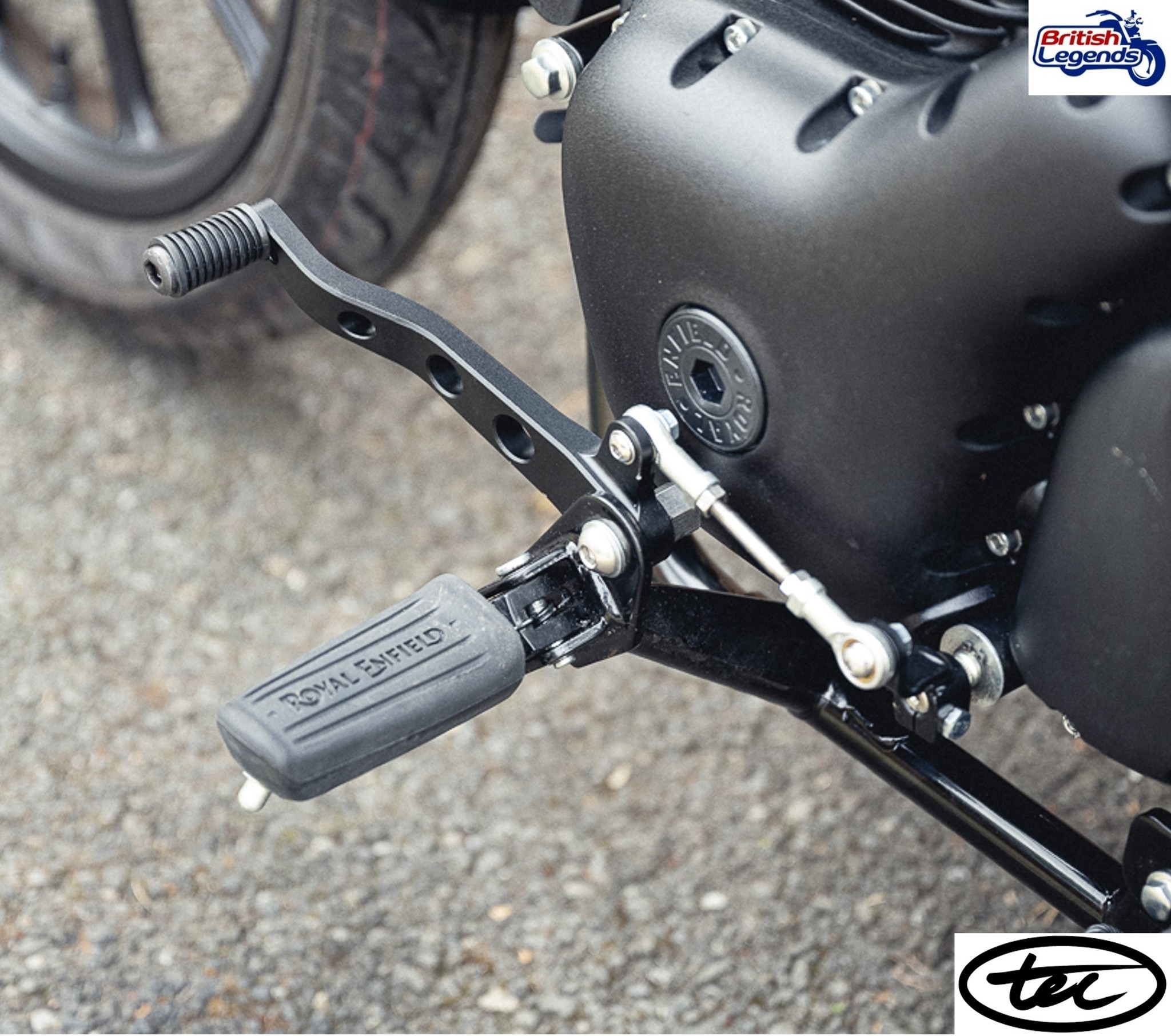 thumbnail image 2 of Gear Shifter With Heel & Toe Rubber For Royal Enfield Super Meteor 650 – Black 2 of 6