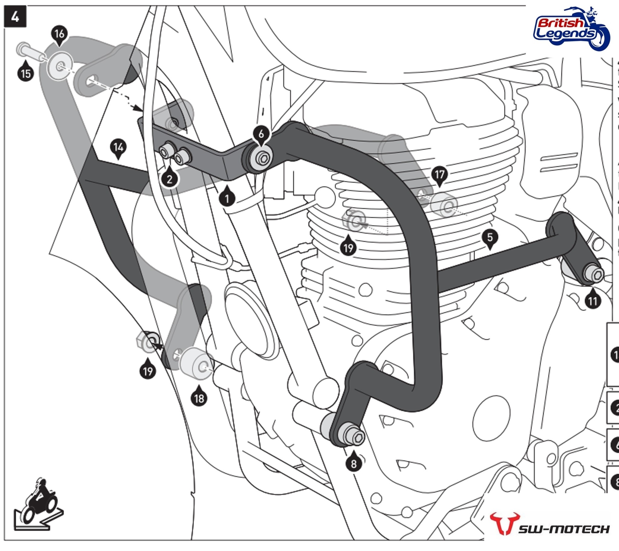 Engine Protection Bars for Royal-Enfield 350/650cc
