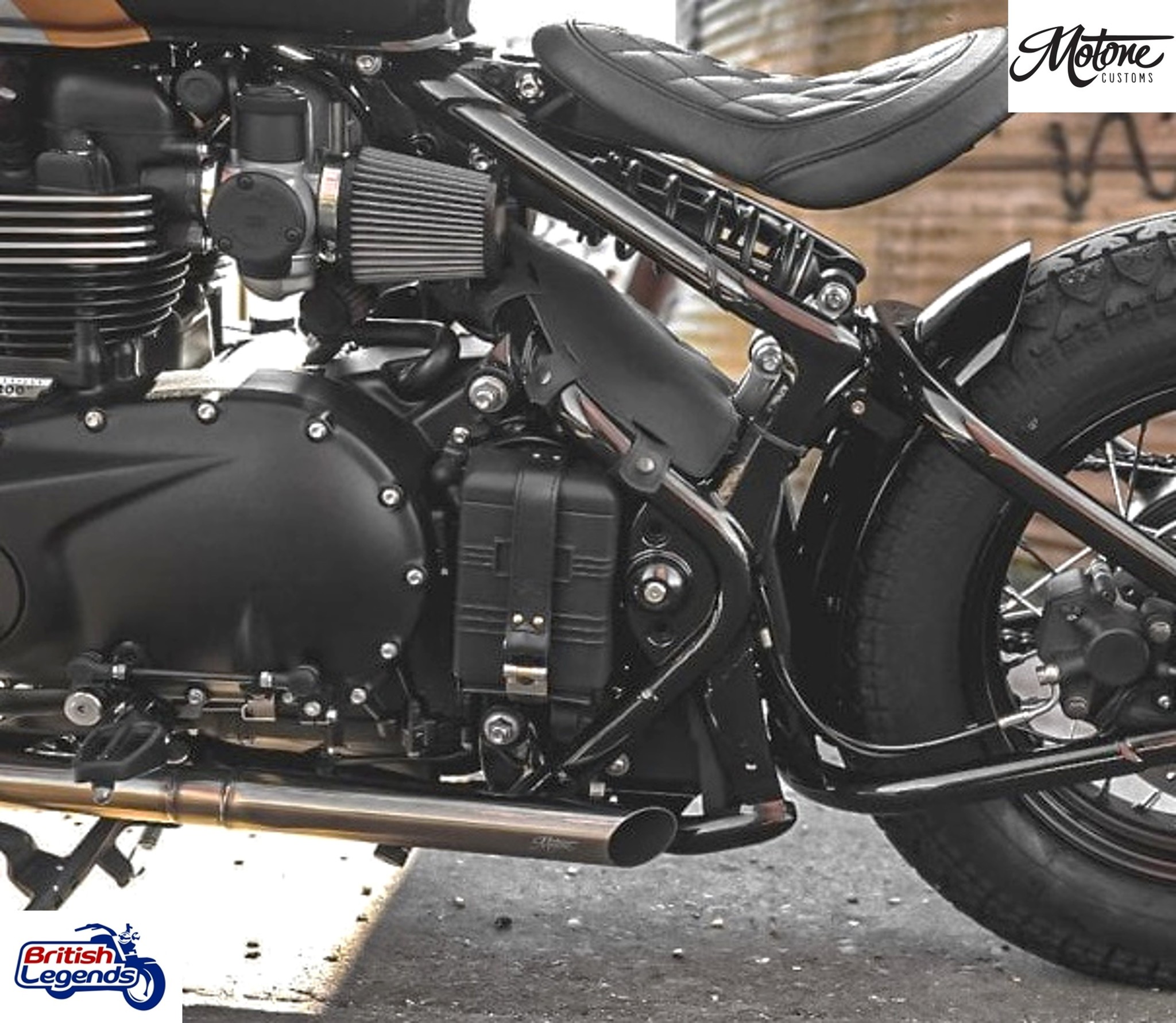 Sangle de Batterie en Cuir pour Triumph Bobber