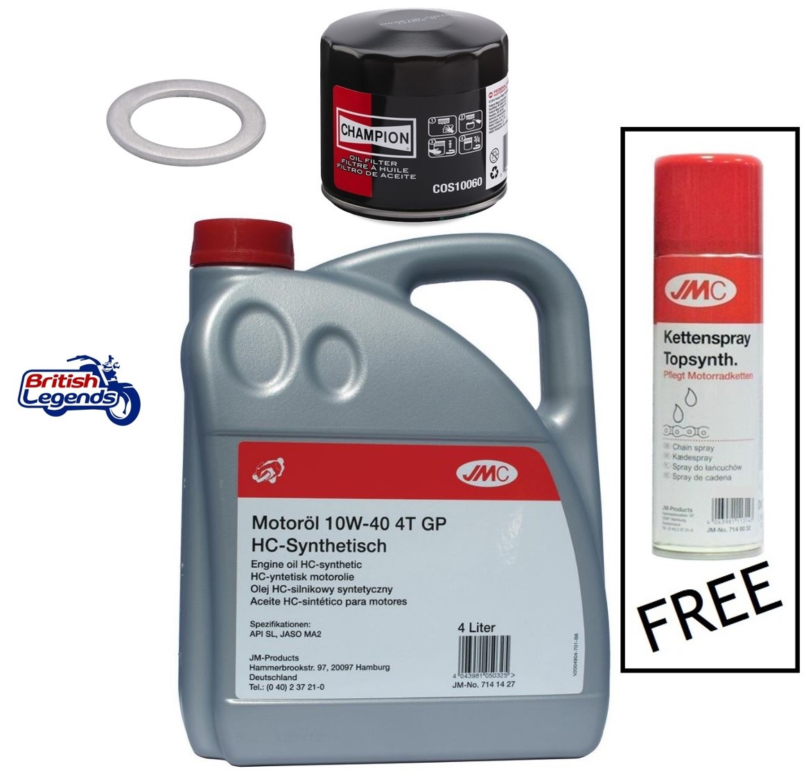 Kit de cambio de aceite para Triumph - ¡Spray de cadena gratis!