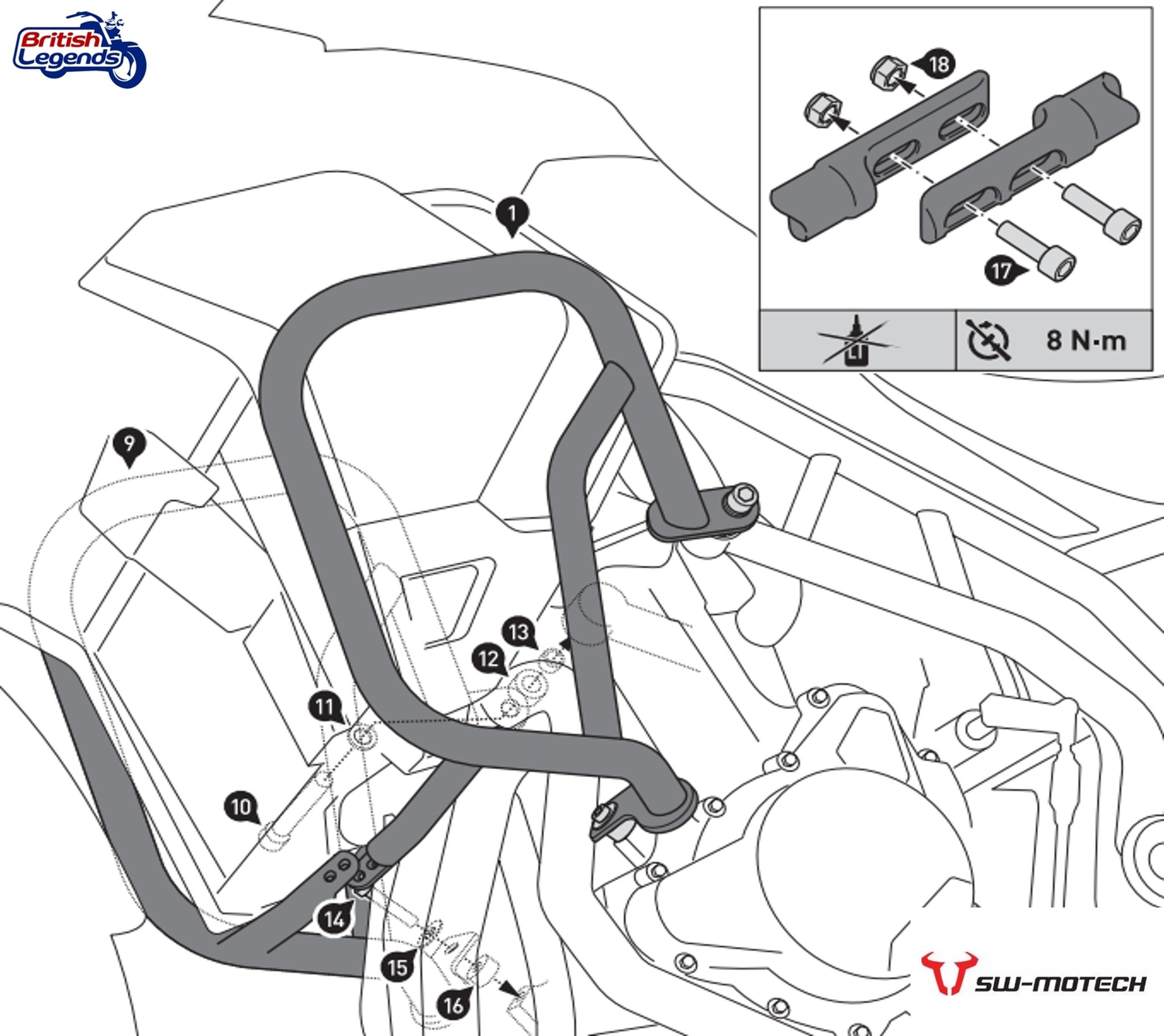 Engine Protection Bars for Tiger 800/850/900