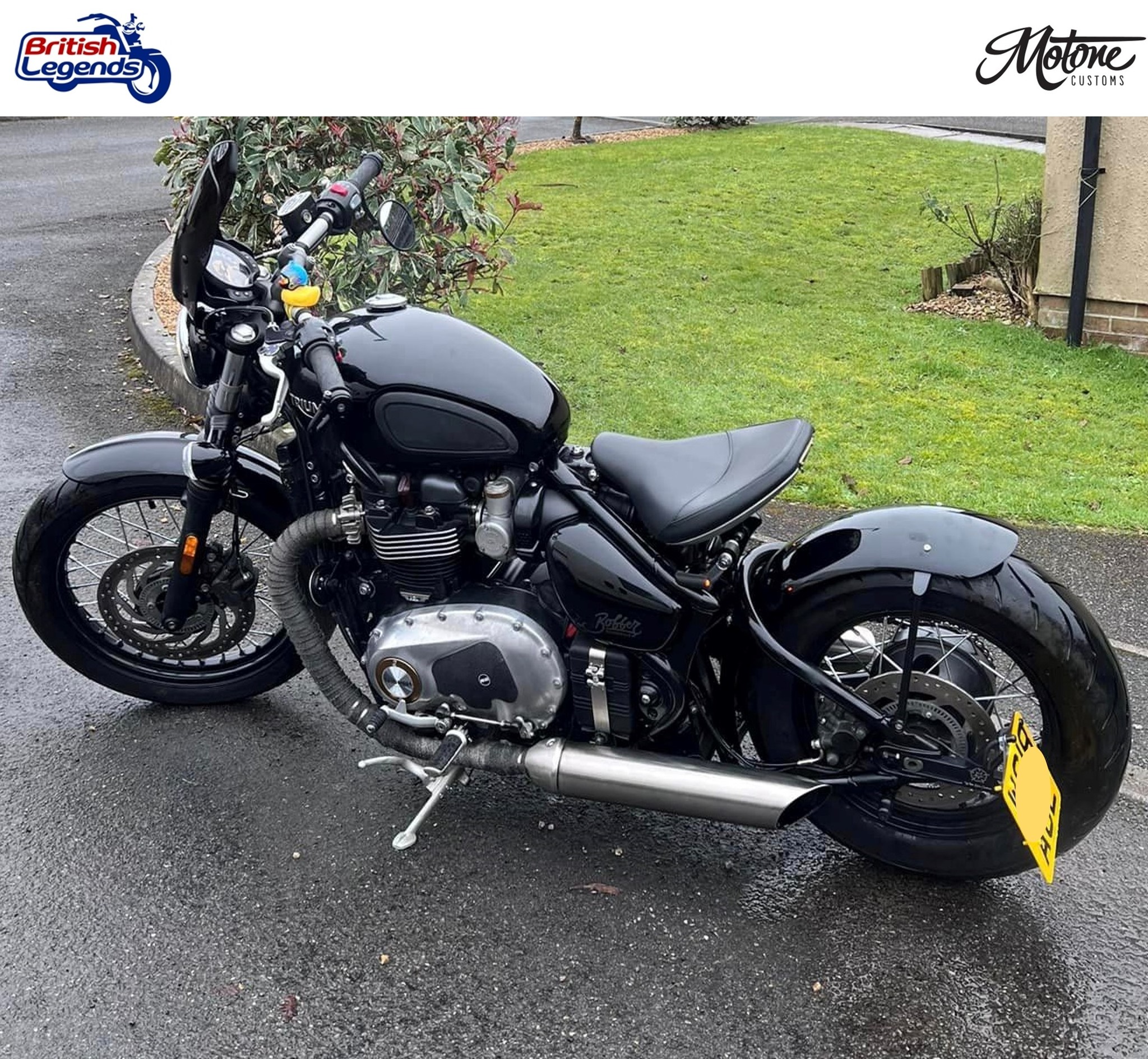 Rialto Super-Sleek Rear Mudguard for Triumph Bobber