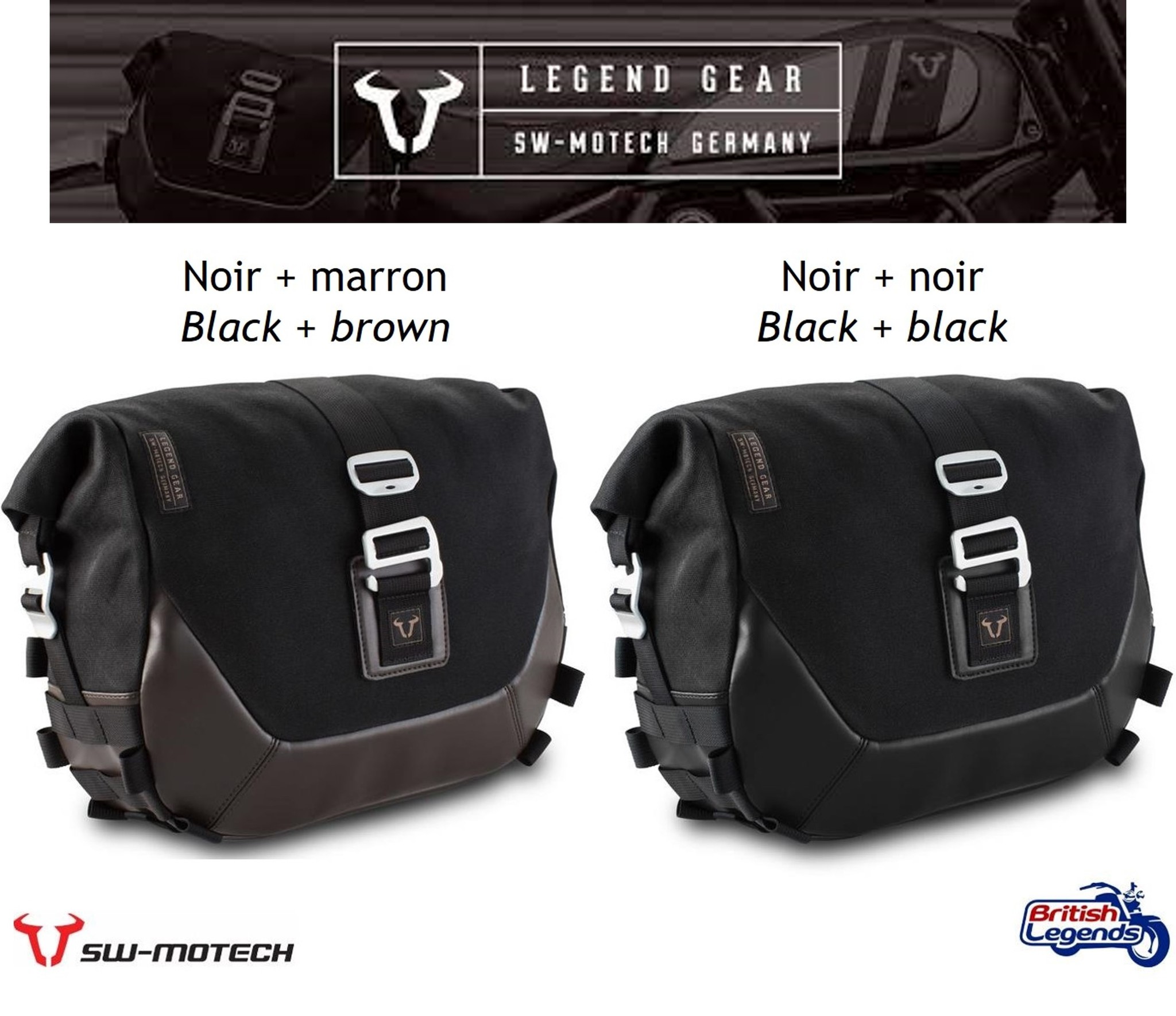 Canvas Saddle Bag for Triumph Thruxton