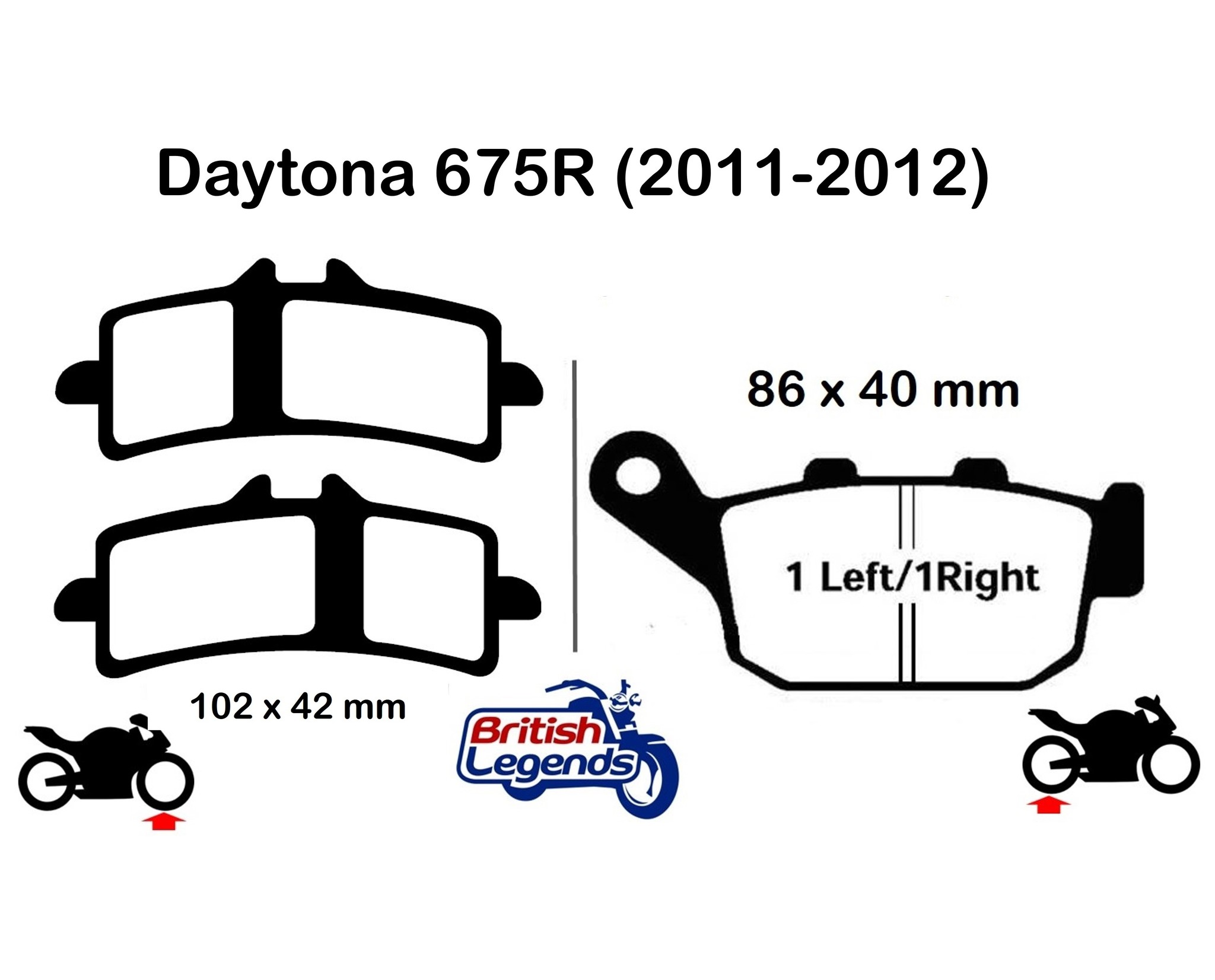 Sintered Brake Pads for Triumph Daytona 675