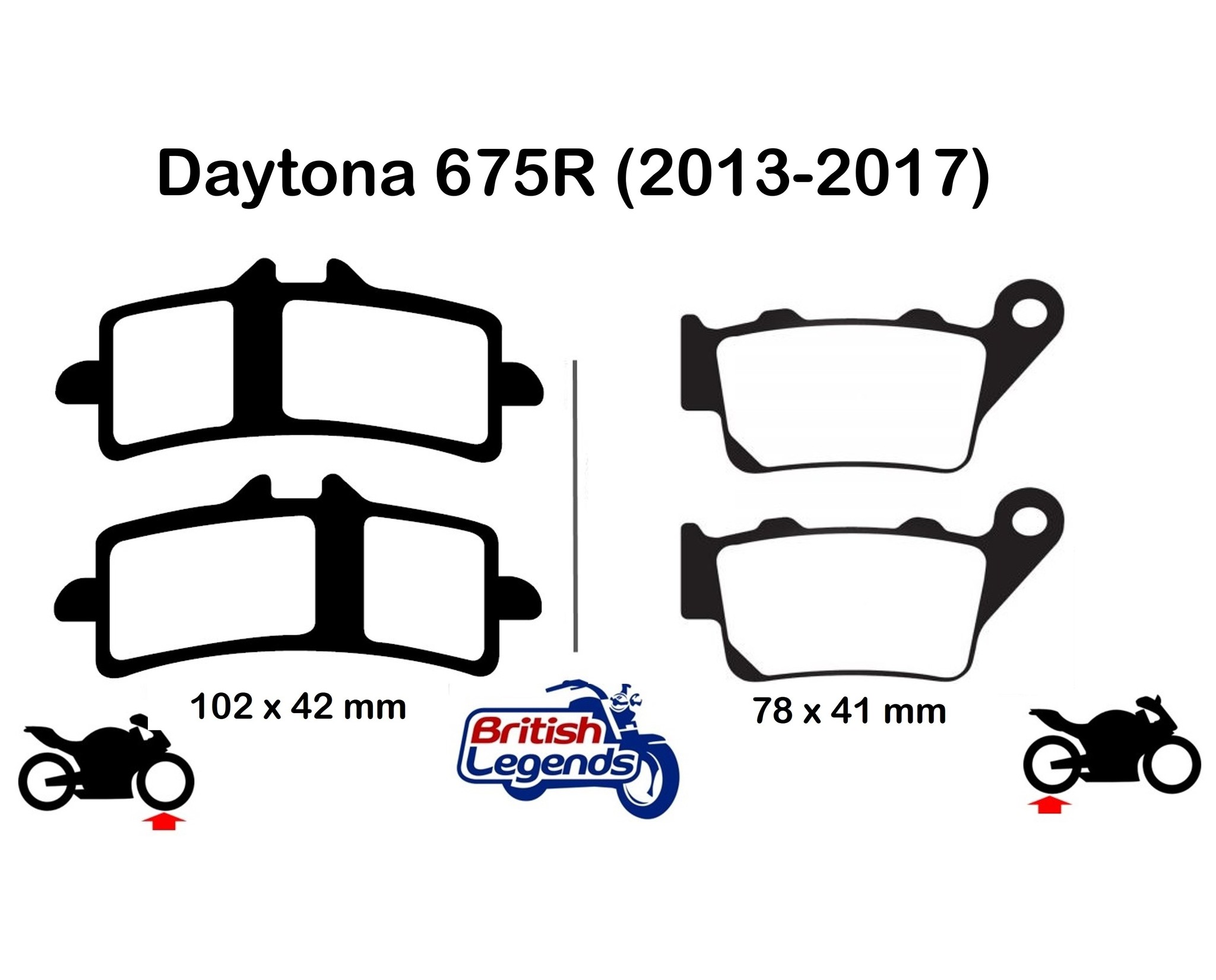 Sintered Brake Pads for Triumph Daytona 675