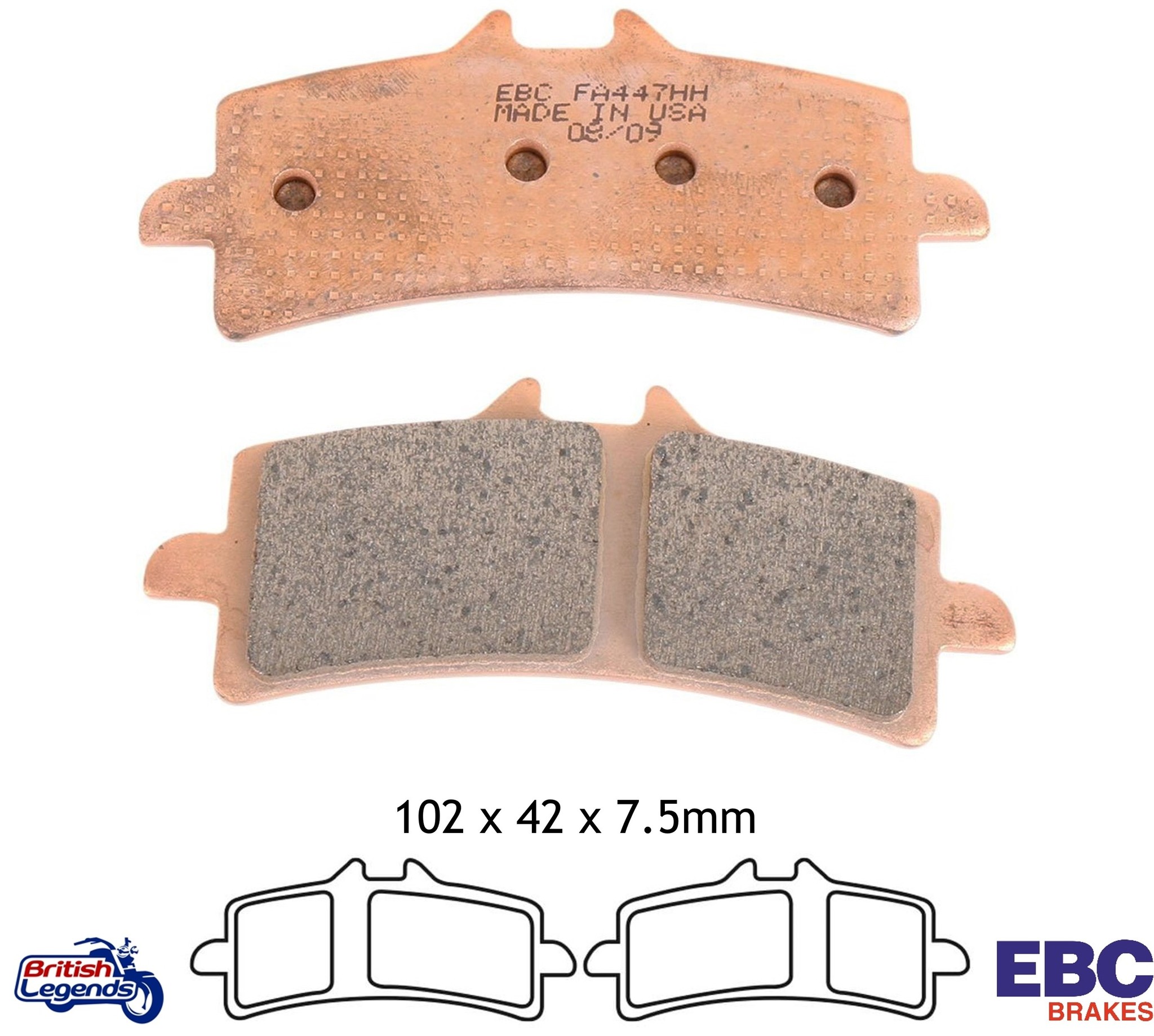 Sintered Brake Pads for Triumph Daytona 675