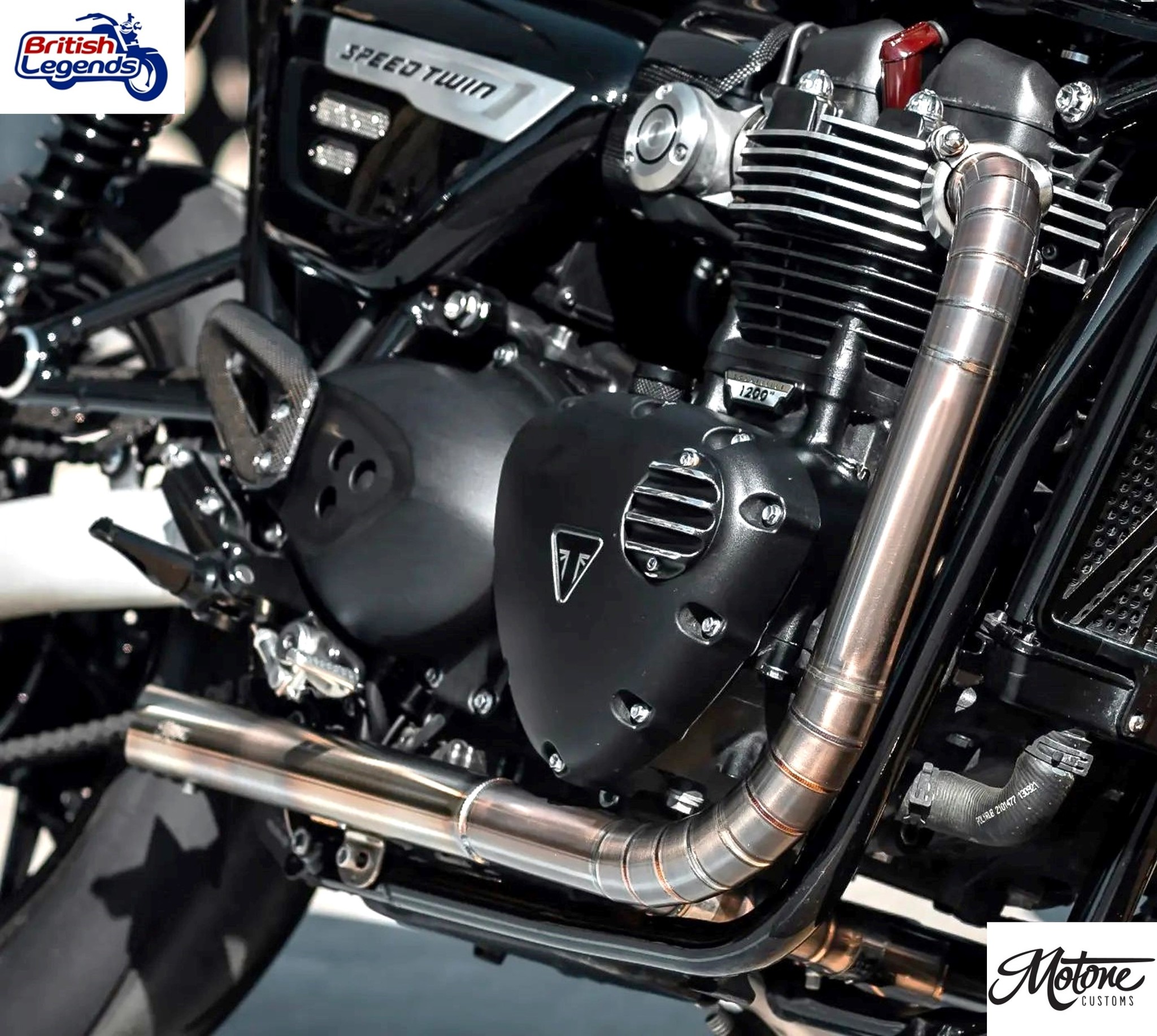Ligne Inox Nautilus 2-en-2 pour Triumph Twins
