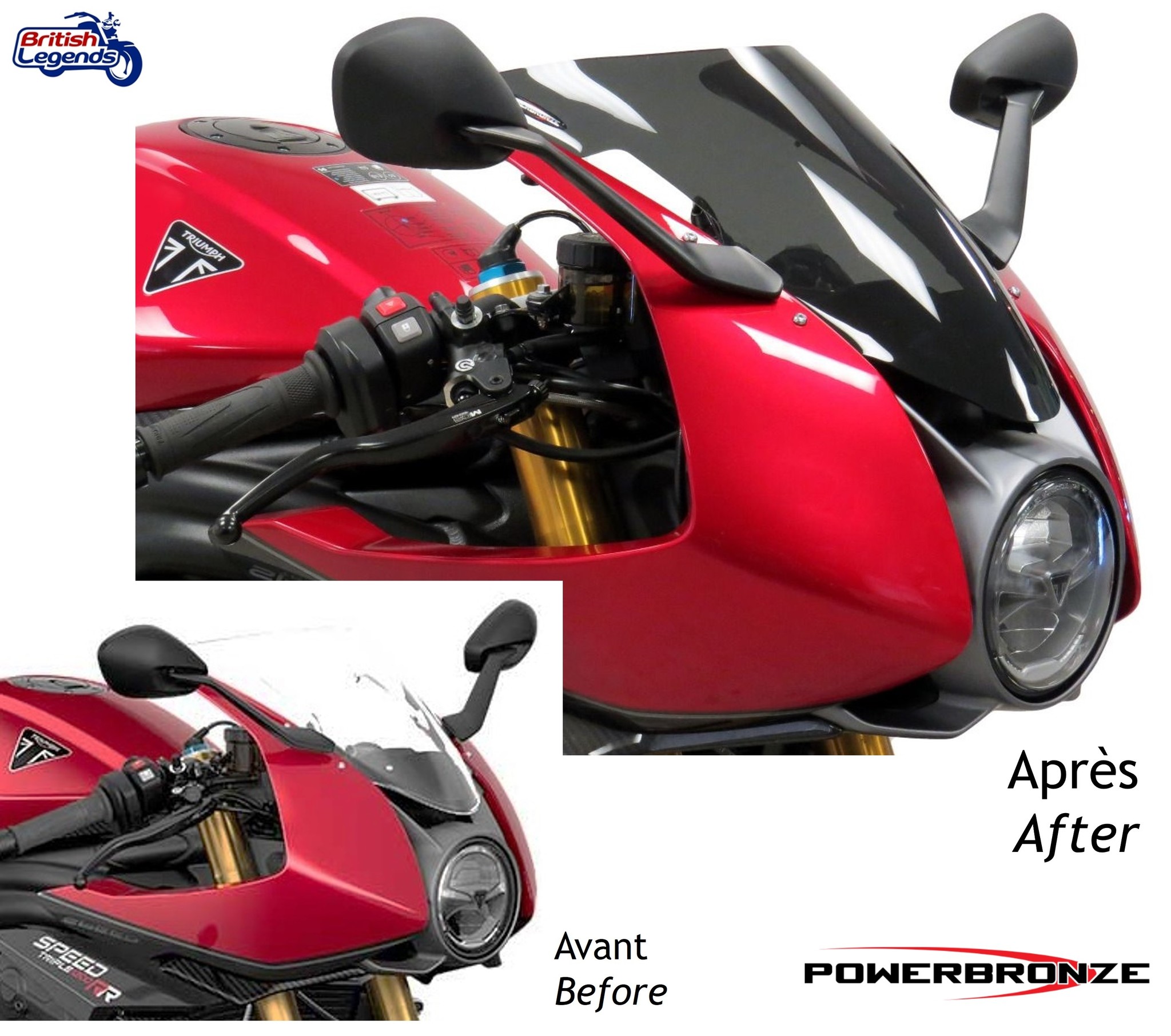 Pare-Brise Fumé pour Triumph Speed Triple 1200RR