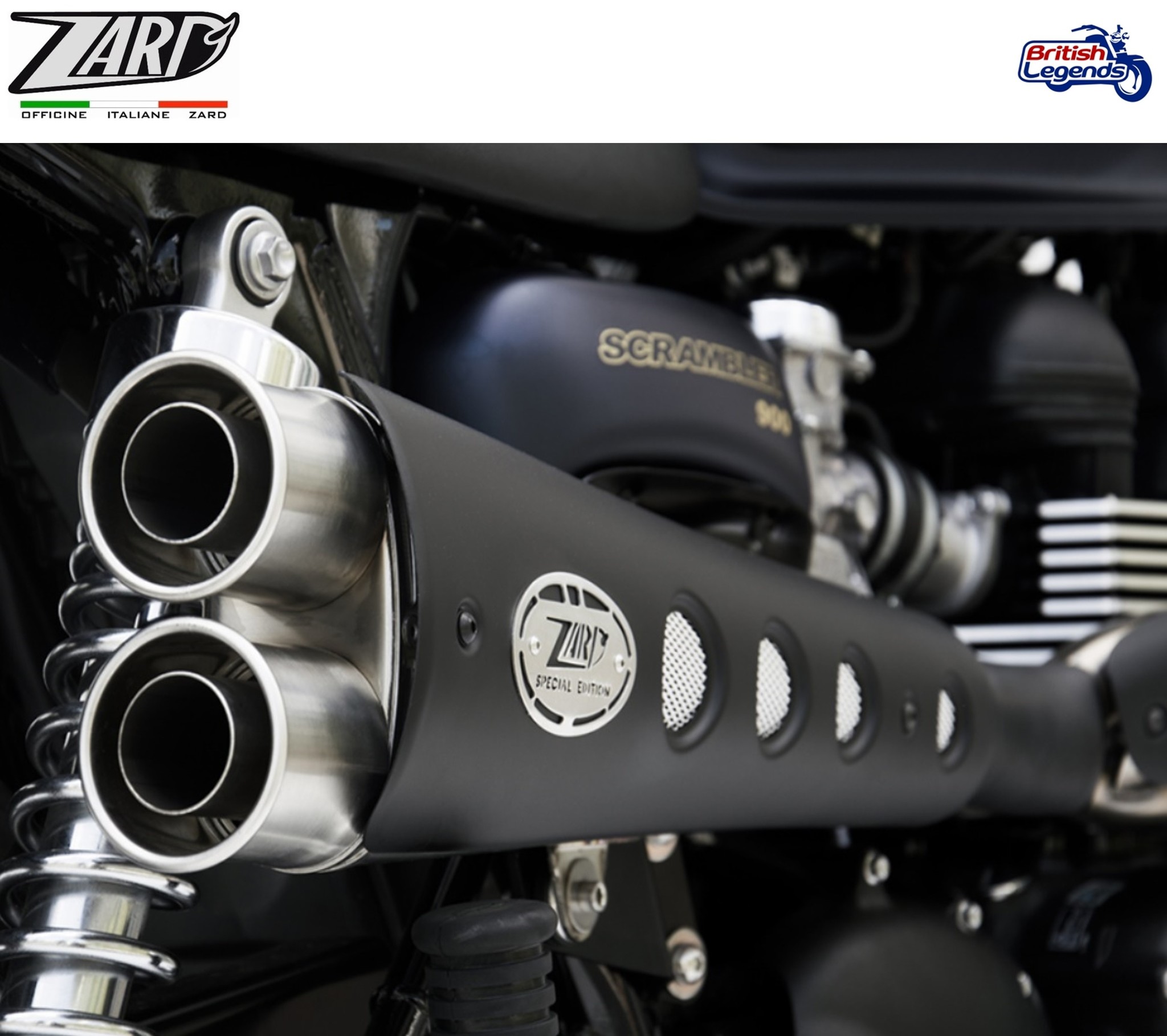 Zard Exhaust System for Triumph Scrambler 900