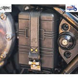 Correa de batería de cuero para Triumph Bobber