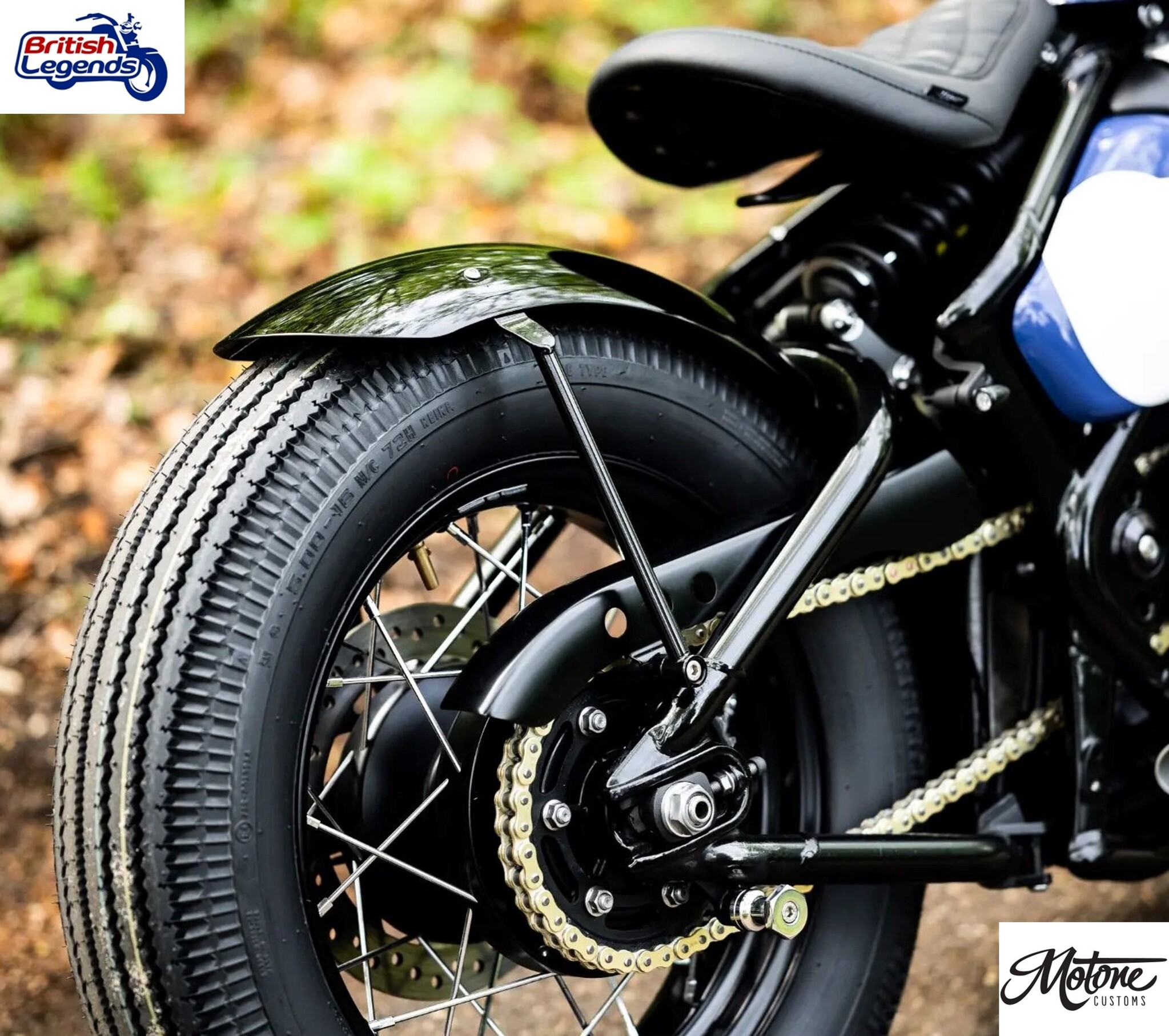 Rialto Super-Sleek Rear Mudguard for Triumph Bobber