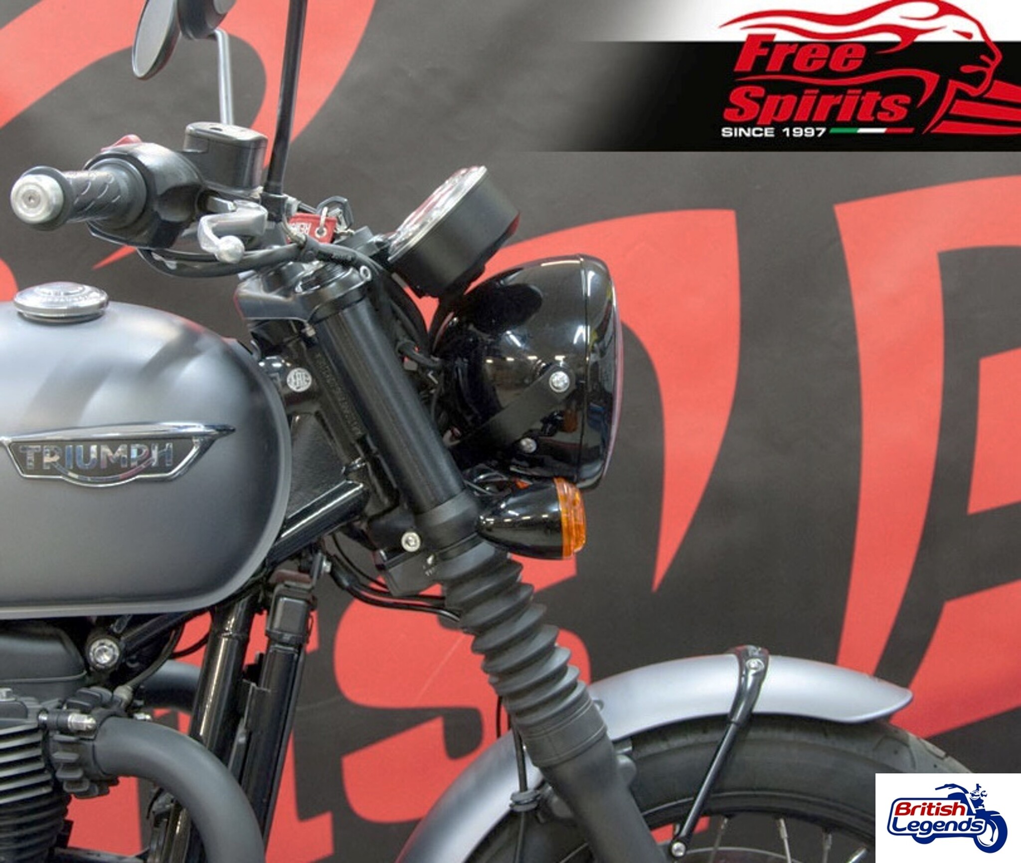 Kit de reubicación de faros en Triumph Bonneville