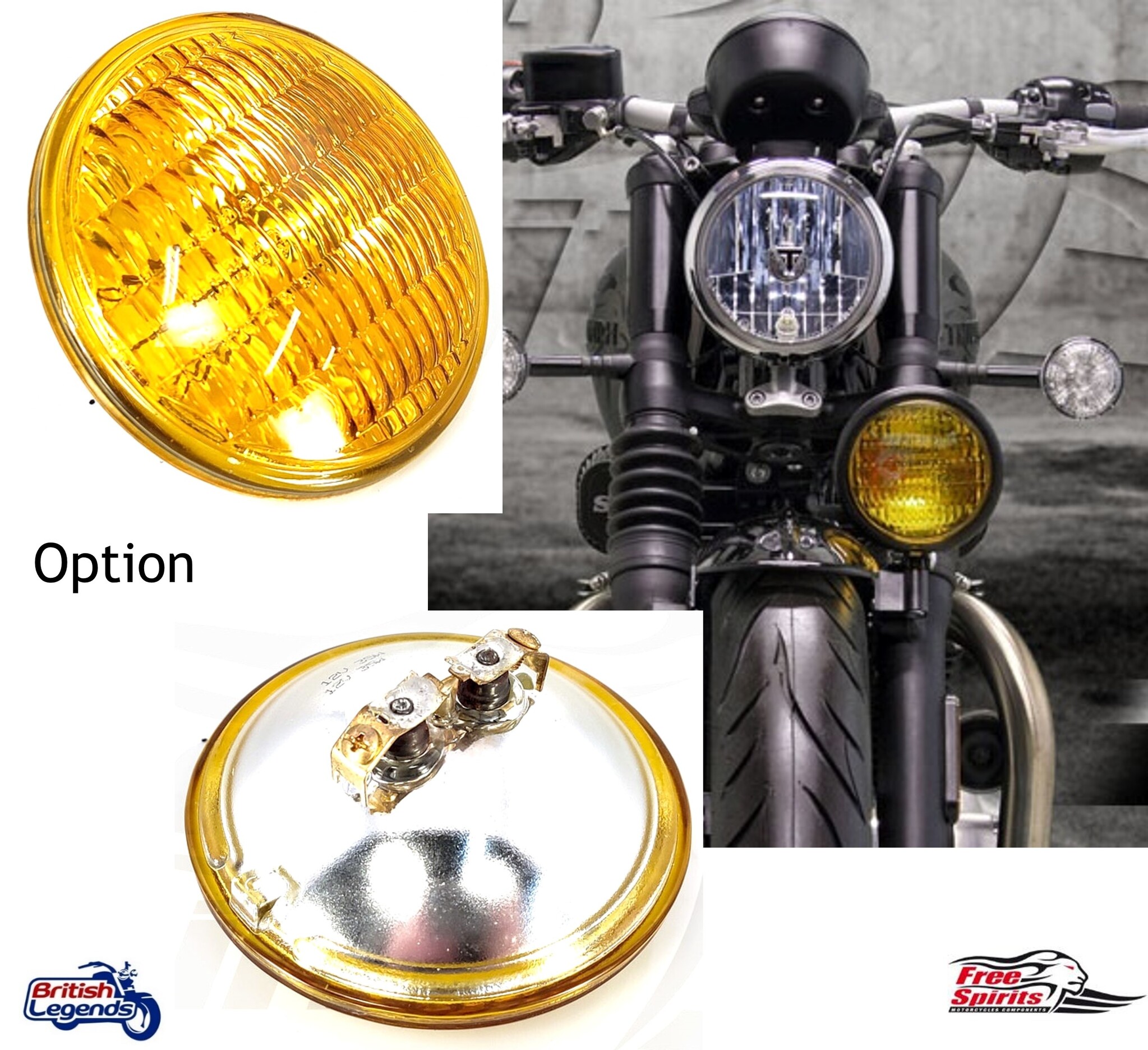 Phare Additionnel Kit Complet pour Triumph Twins