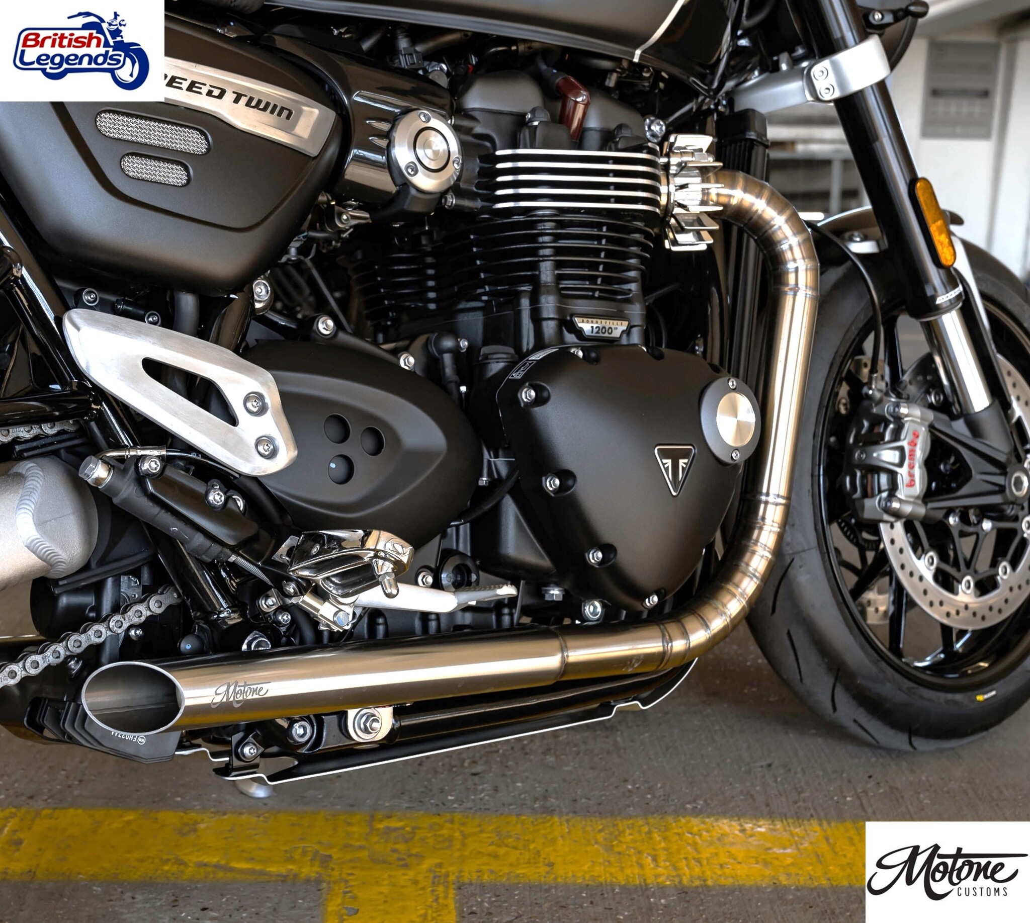 Ligne Inox Nautilus 2-en-2 pour Triumph Twins