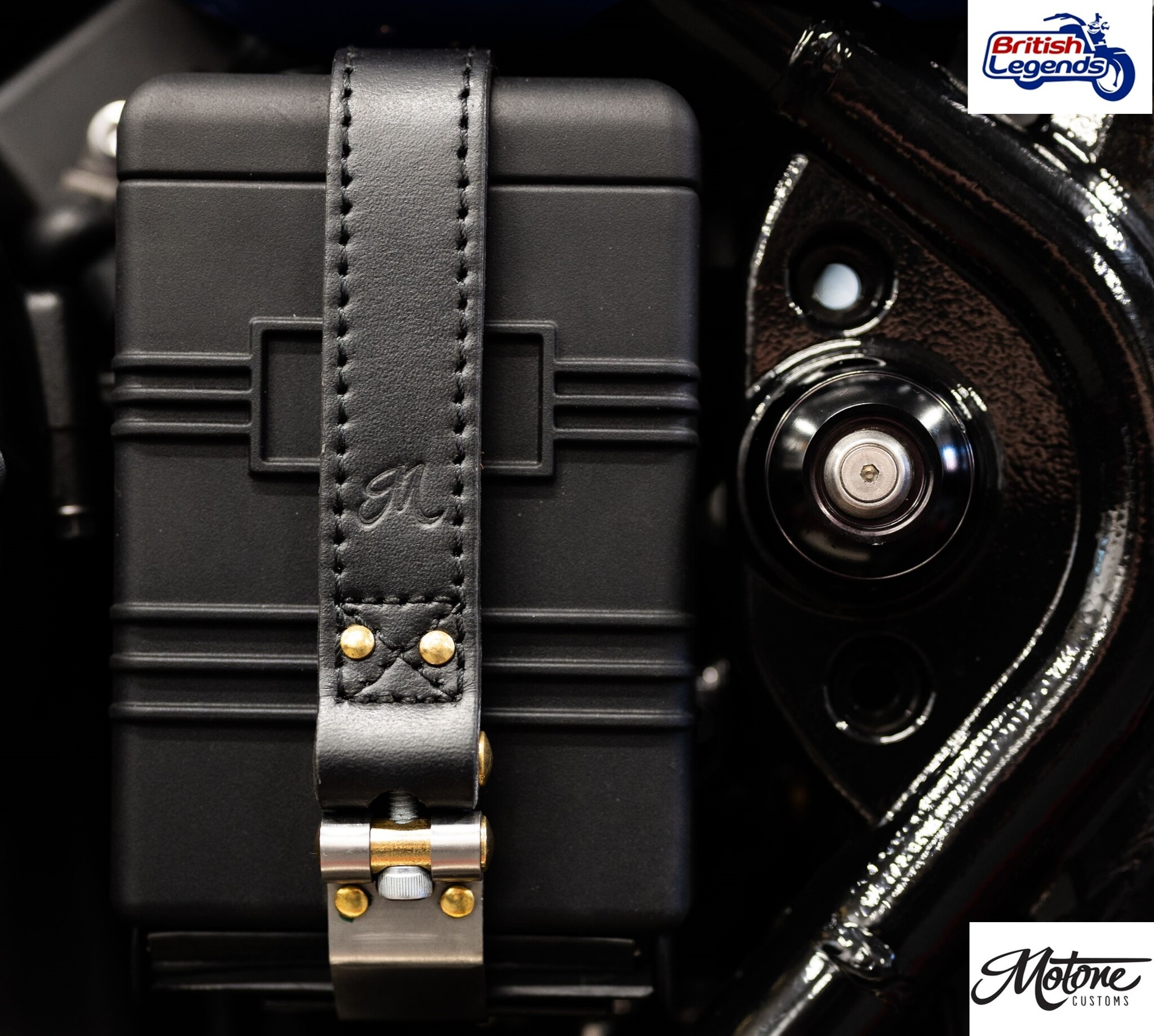Leather Battery Strap for Triumph Bobber