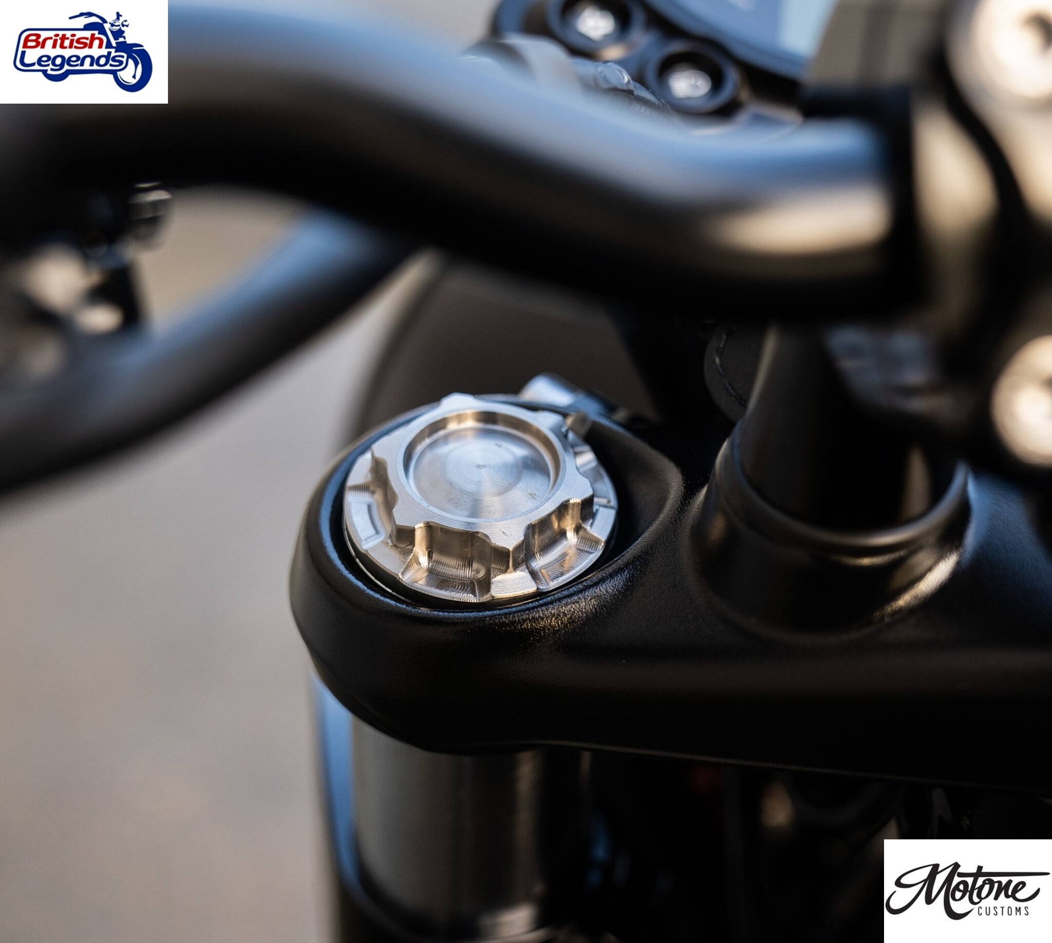 Solid Titanium Fork Top Caps for Triumph Twins