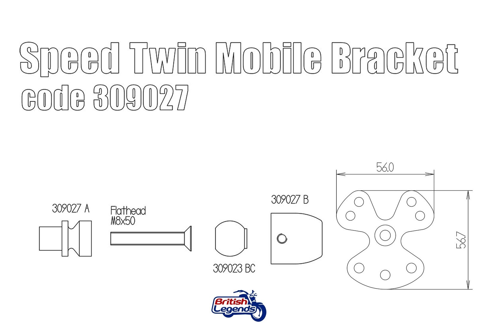 SatNav/GPS Bracket for Triumph Twins