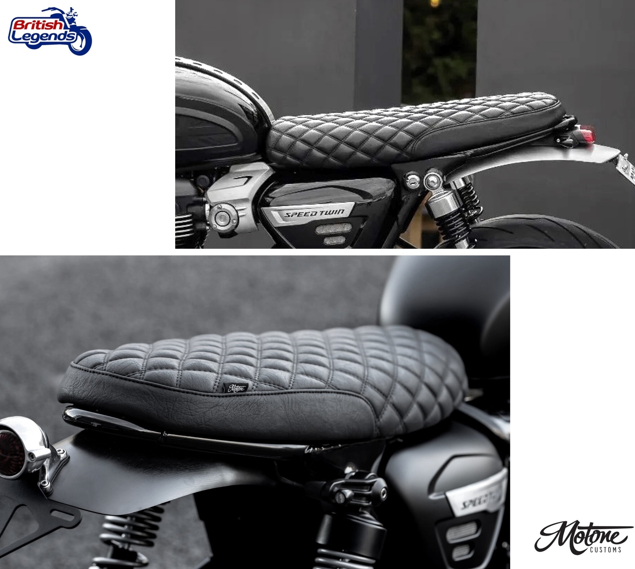 Asiento tándem Motone Skinny para Triumph Twins
