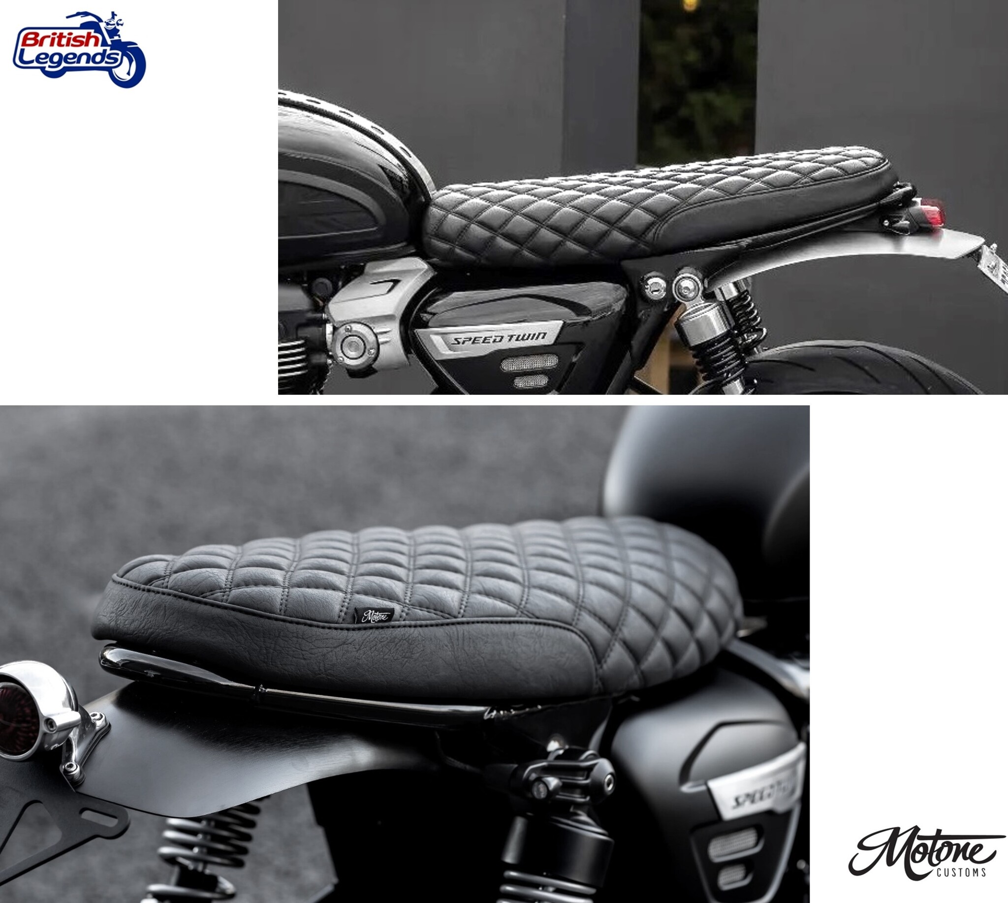 Selle Biplace Motone Skinny pour Triumph Twins