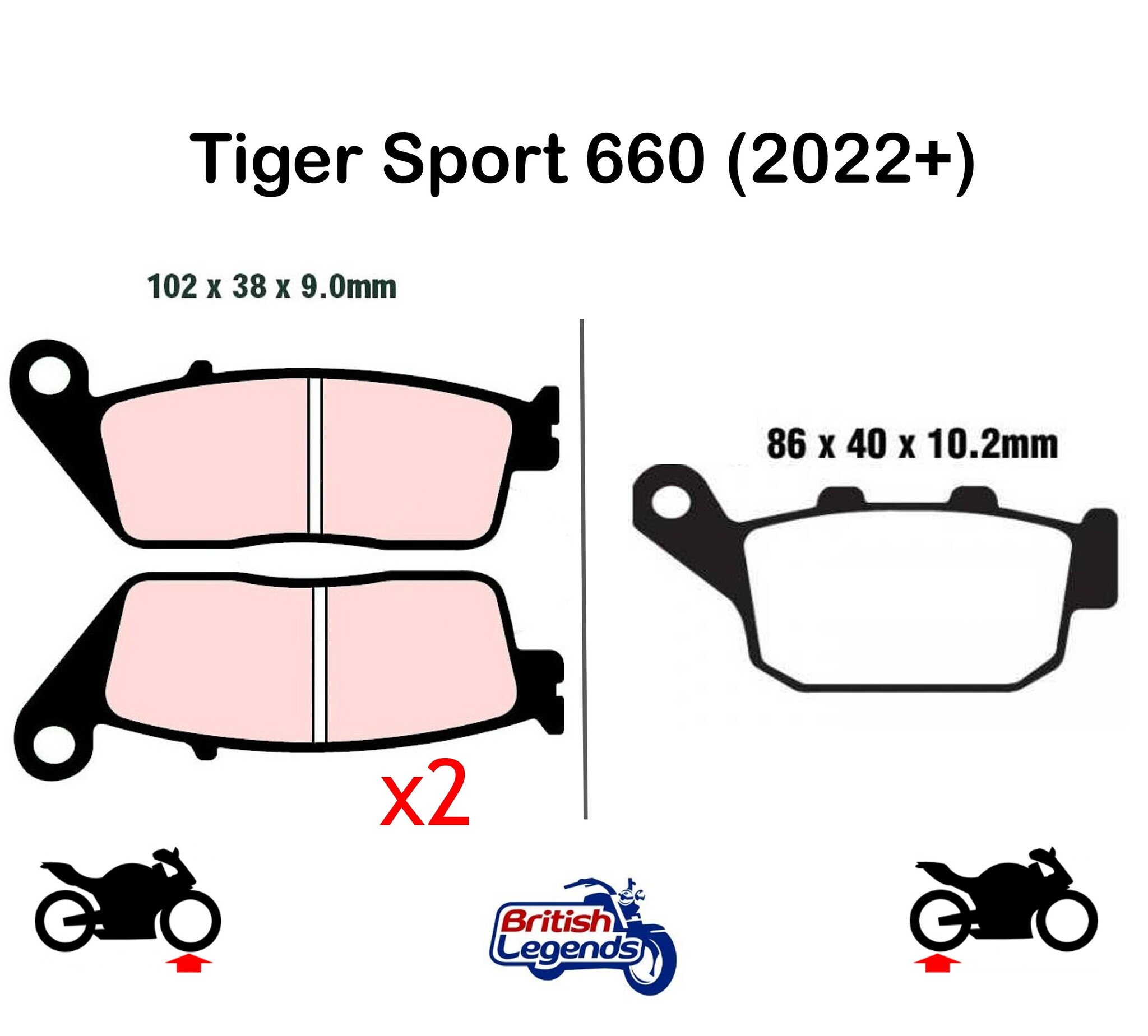 Plaquettes Ferodo Eco-Friction pour Triumph Tiger