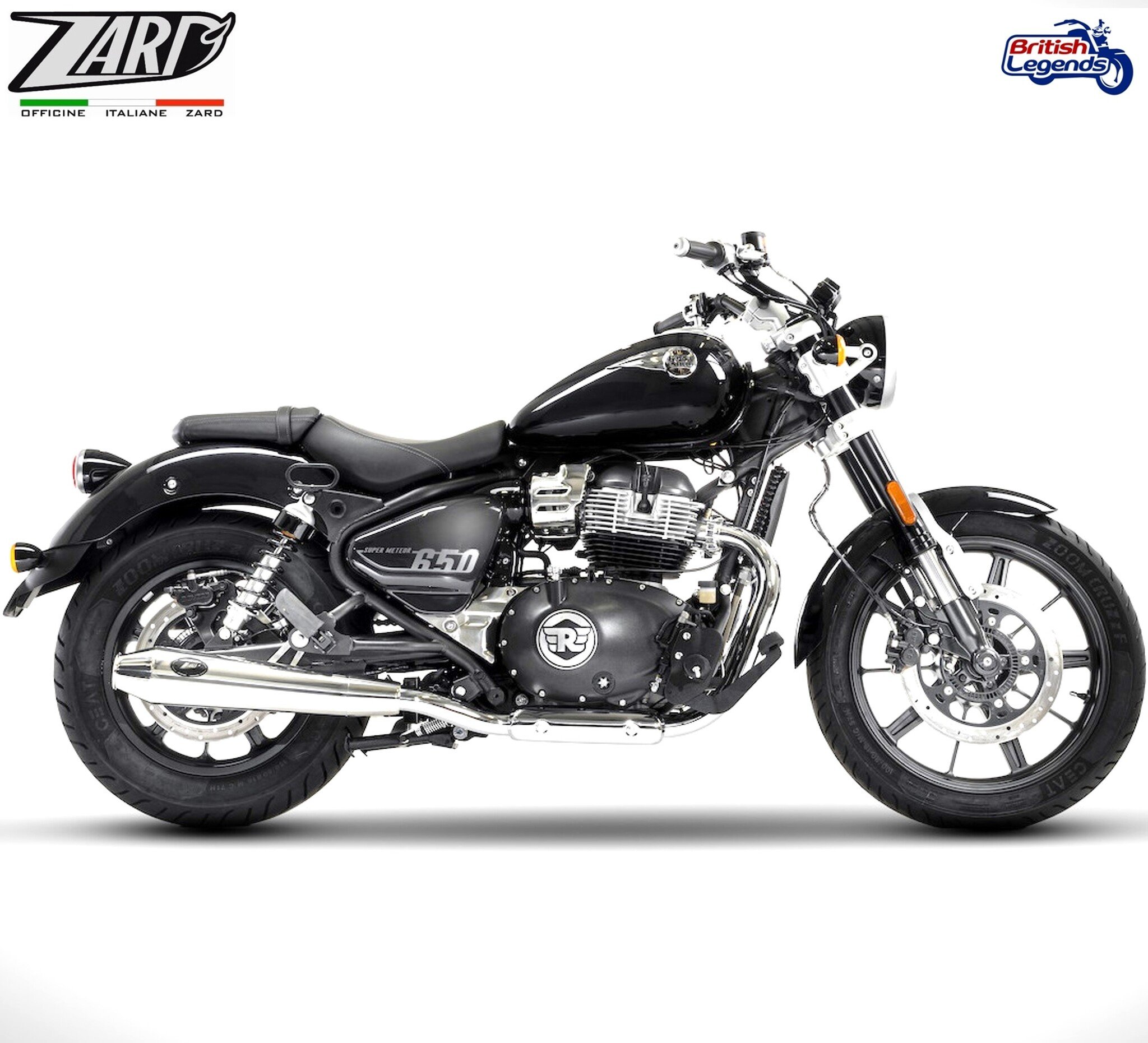 Zard Slip-On Silencers for Royal-Enfield Super Meteor 650