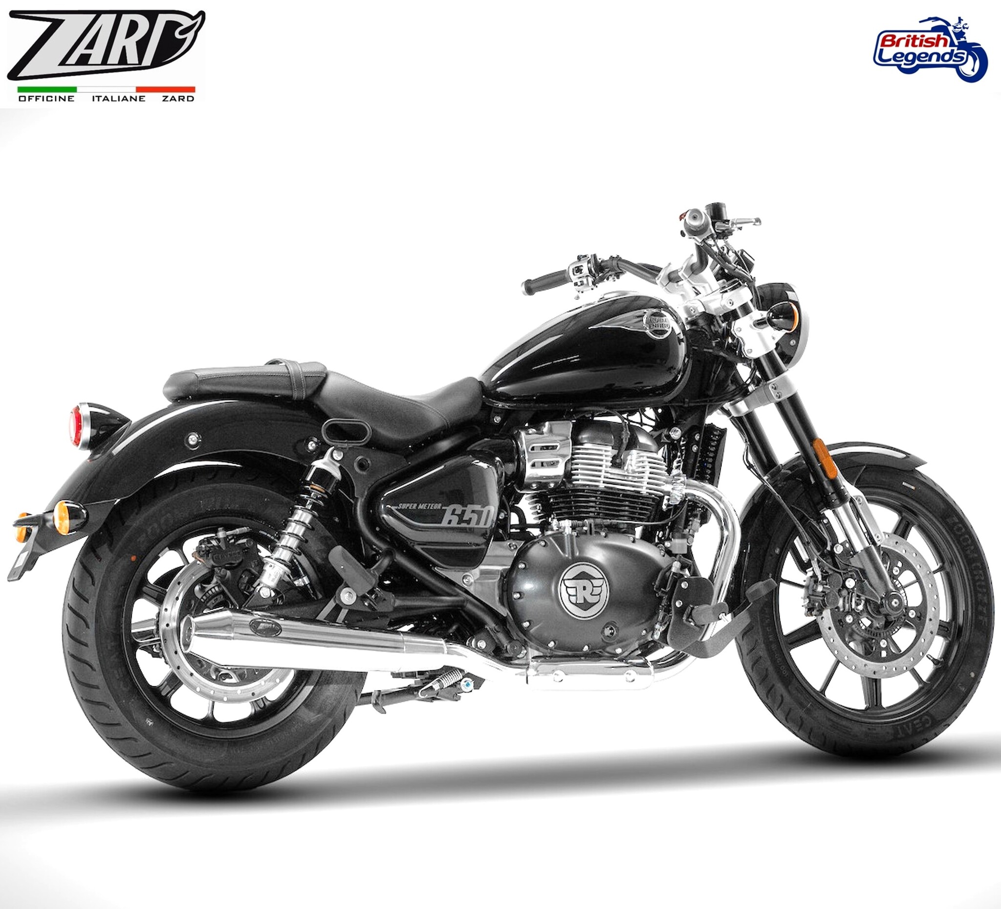 Zard Slip-On Silencers for Royal-Enfield Super Meteor 650