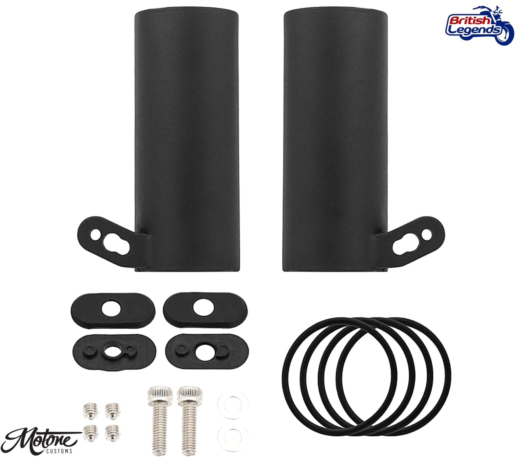 Black Alloy Fork Sleeves for Triumph Bobber