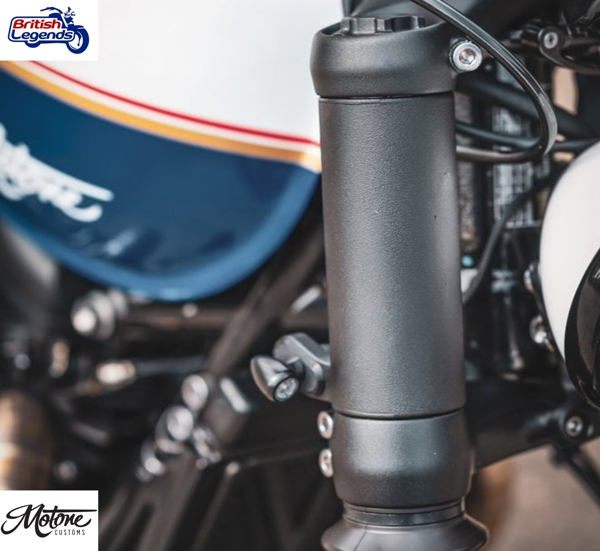Black Alloy Fork Sleeves for Triumph Bobber