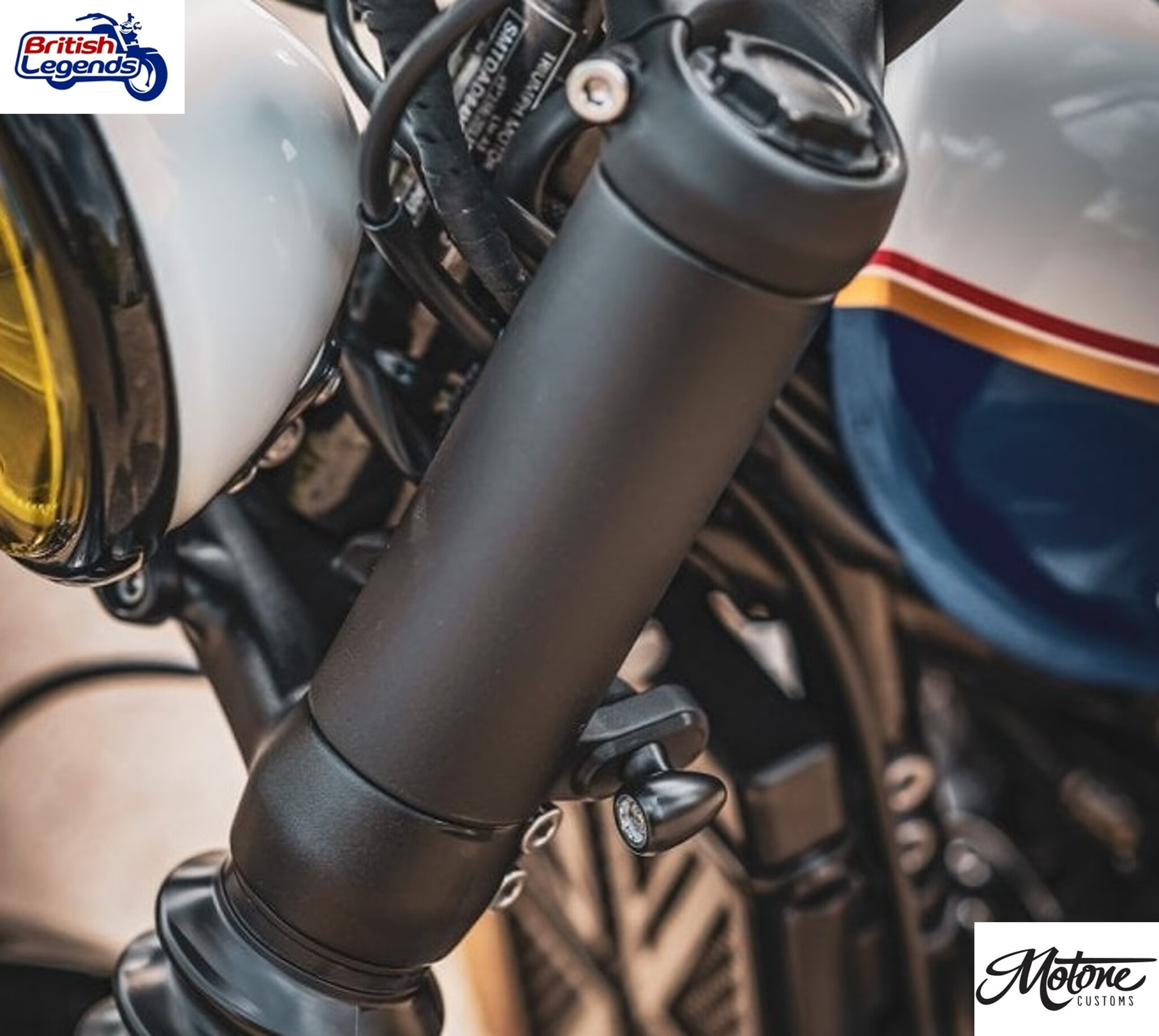 Black Alloy Fork Sleeves for Triumph Bobber