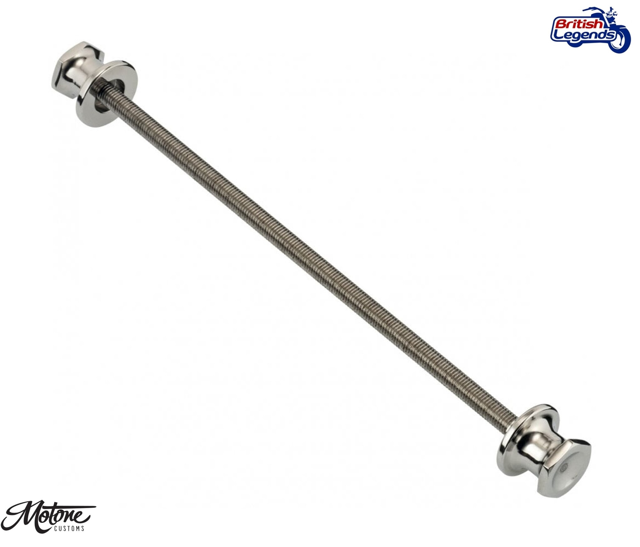 Eje de Rueda Trasera de Inox y Bobinas de Soporte