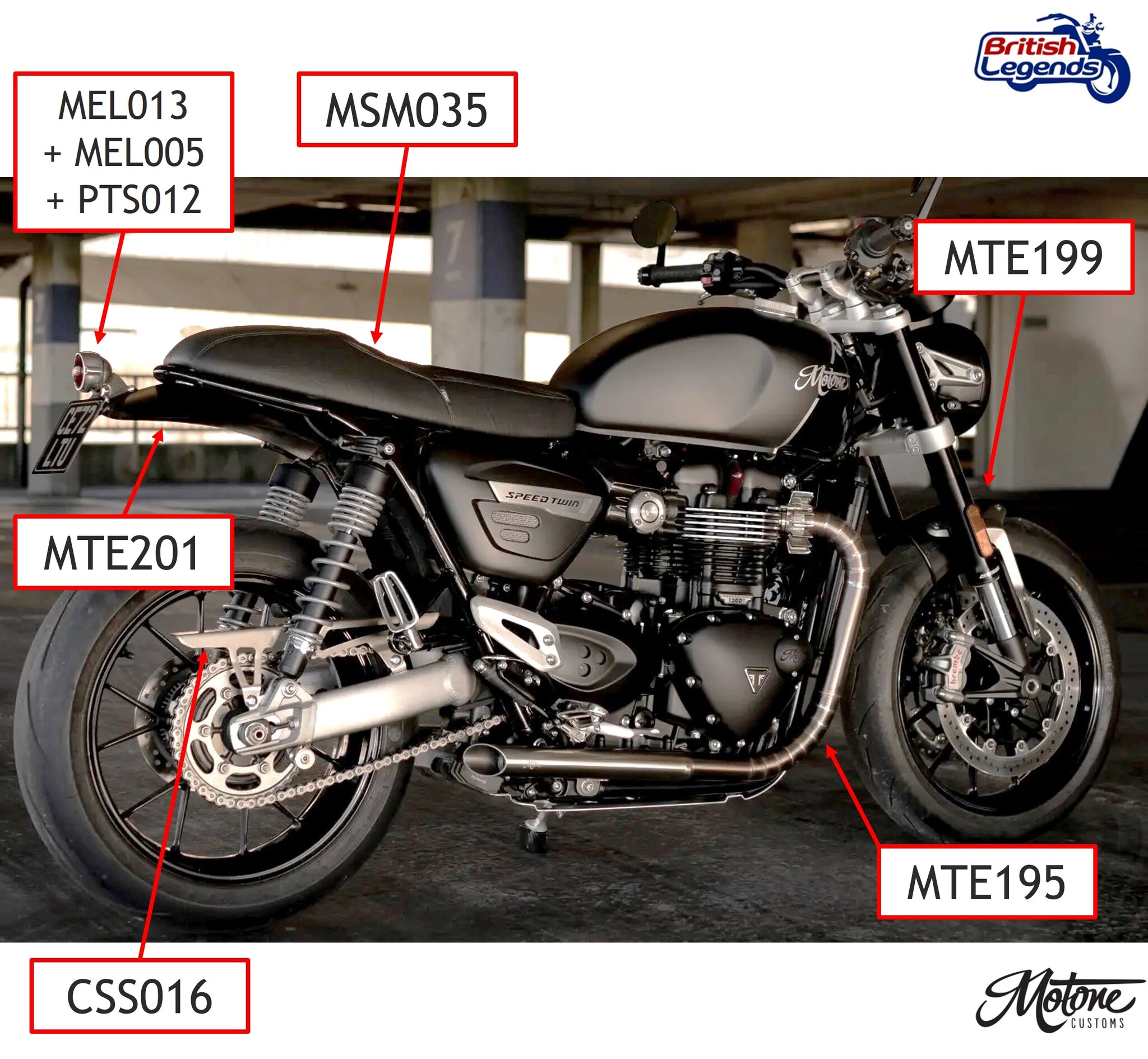 Ligne Inox Nautilus 2-en-2 pour Triumph Twins