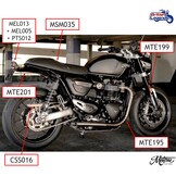 Garde-Boue Courts AV+AR pour Speed Twin 1200