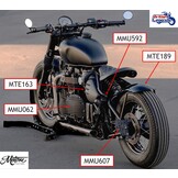 Ribbed "Flat-Track" Side Covers for Triumph Twins