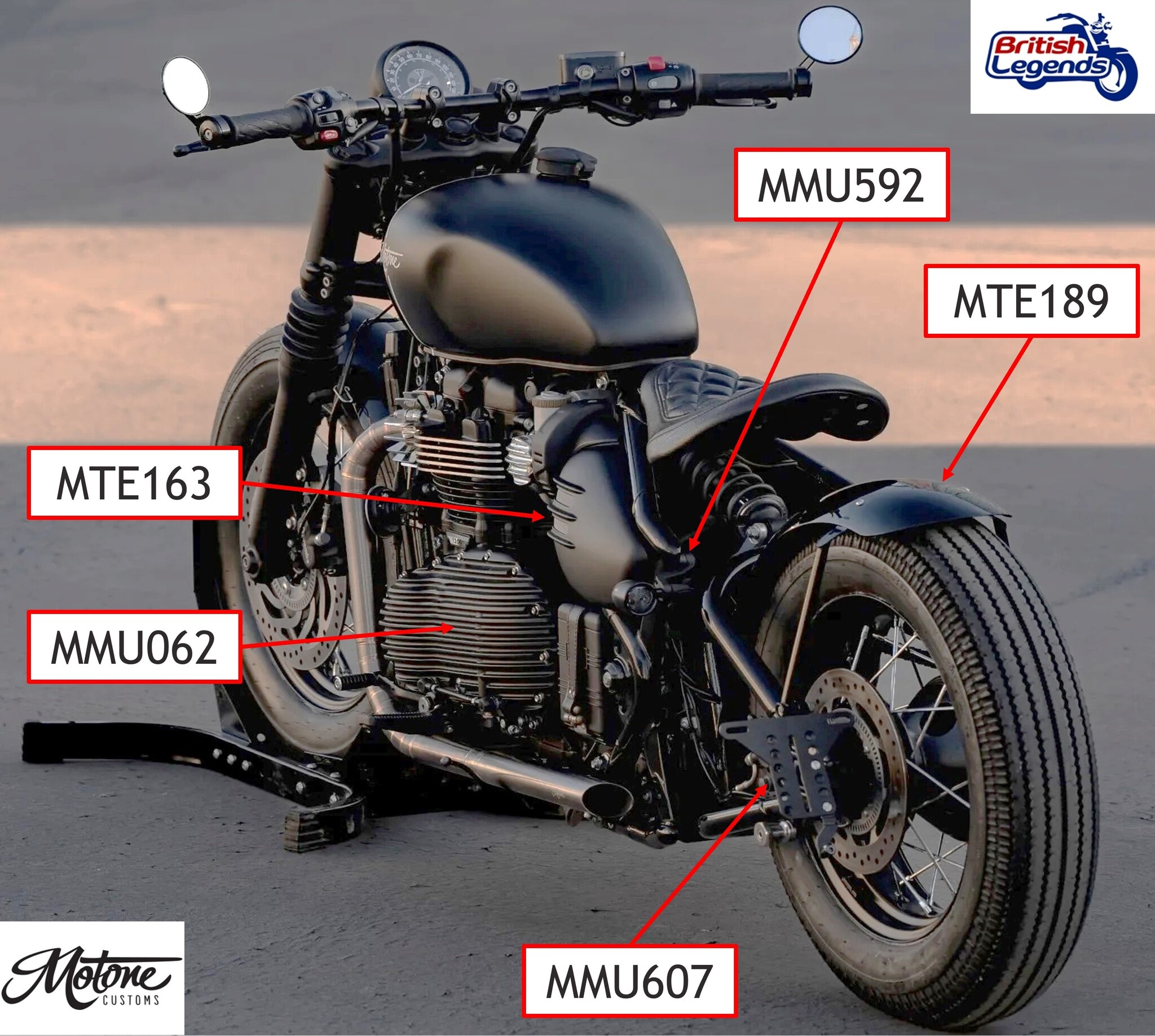 Supports de Clignotants AR pour Triumph Bobber