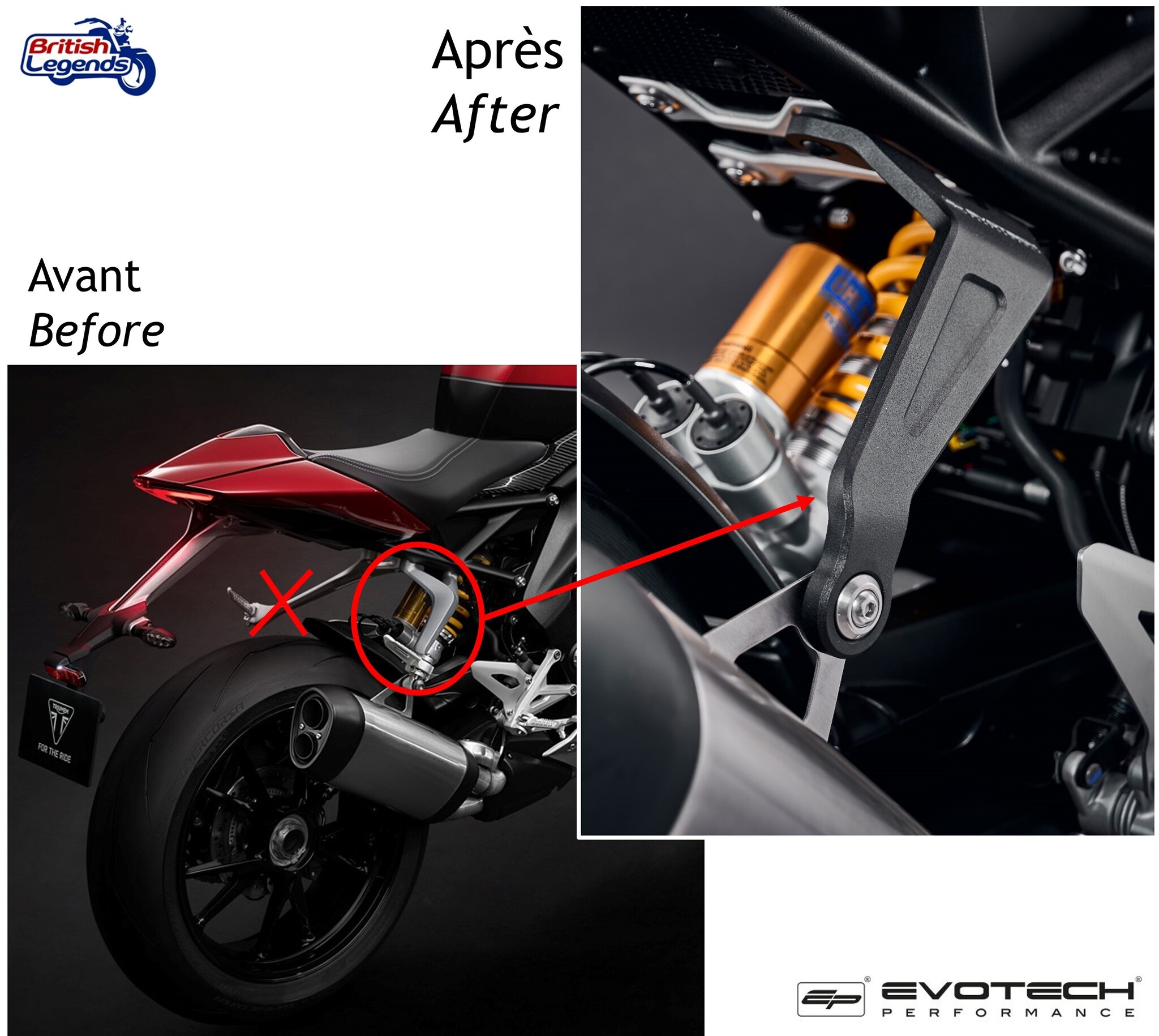 Soporte silenciador Triumph Speed Triple 1200