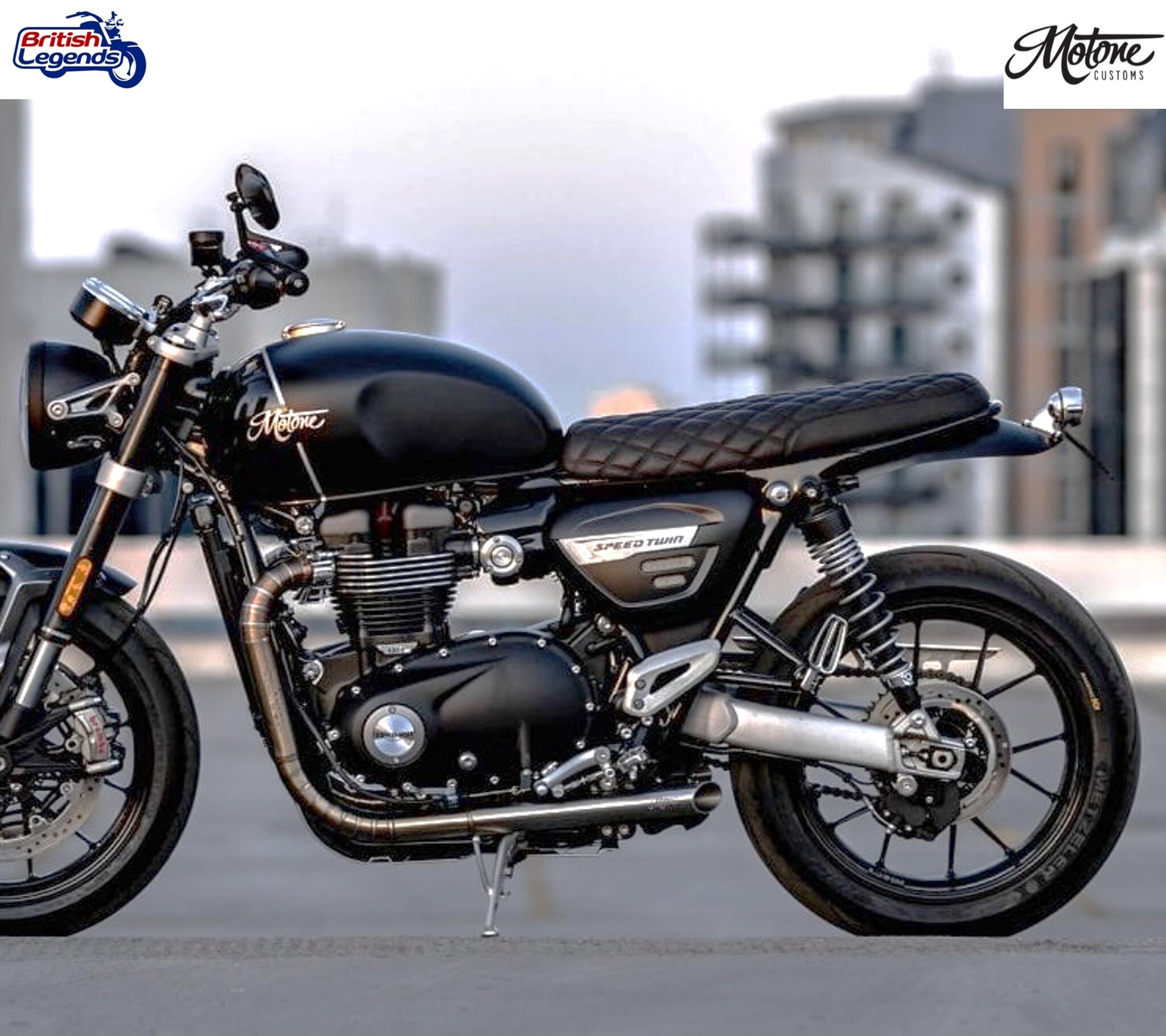 Asiento tándem Motone Skinny para Triumph Twins