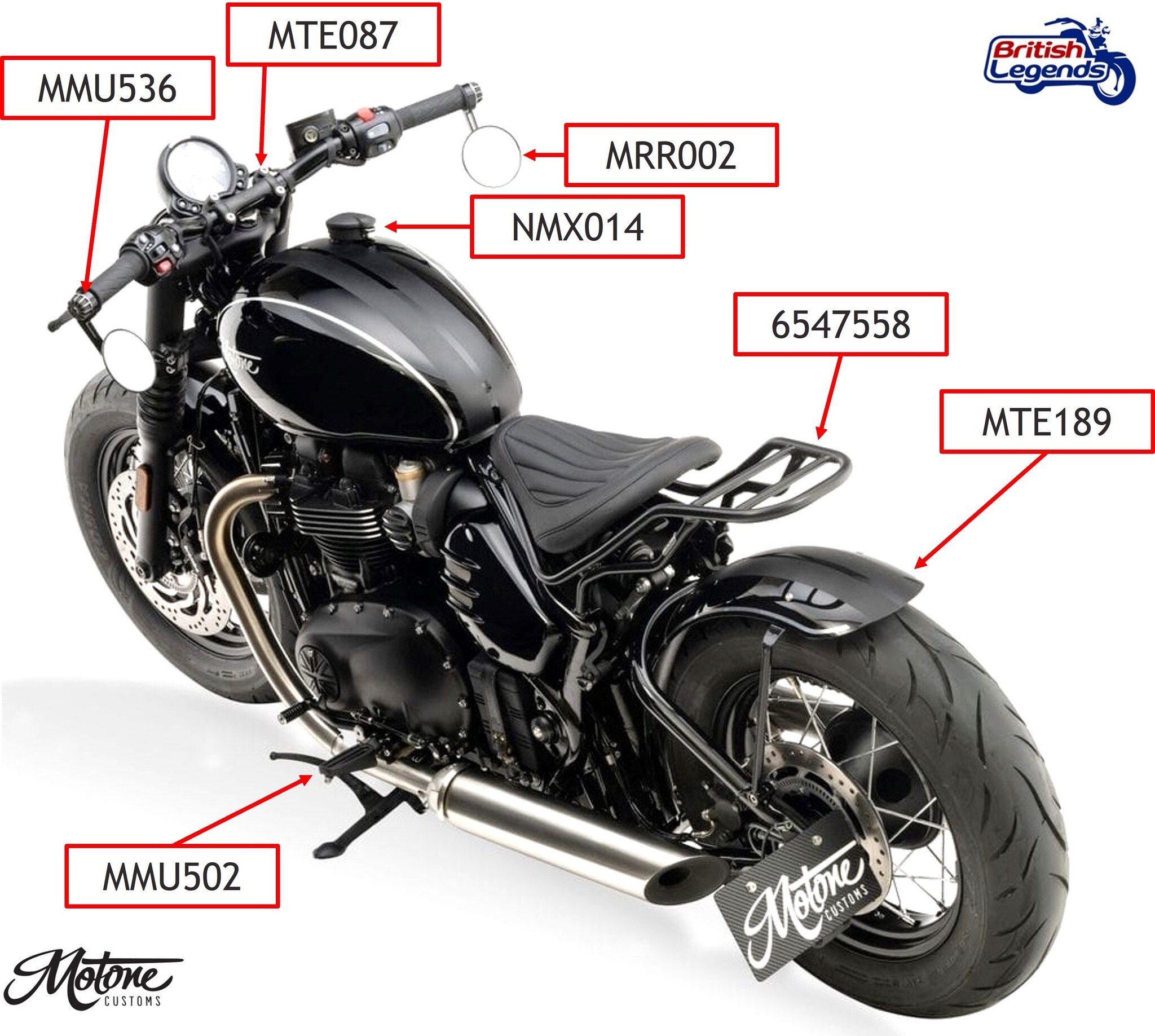 Porte-Paquet pour Triumph Bobber/Speedmaster